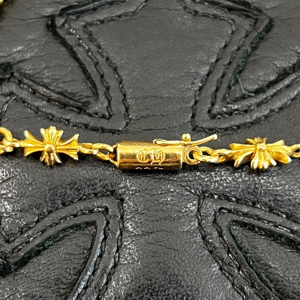 CHROME HEARTS 22K Tiny E CH Plus Bracelet 13 LINK クロムハーツ 22K タイニーE CHプラス ブレスレット 13リンク