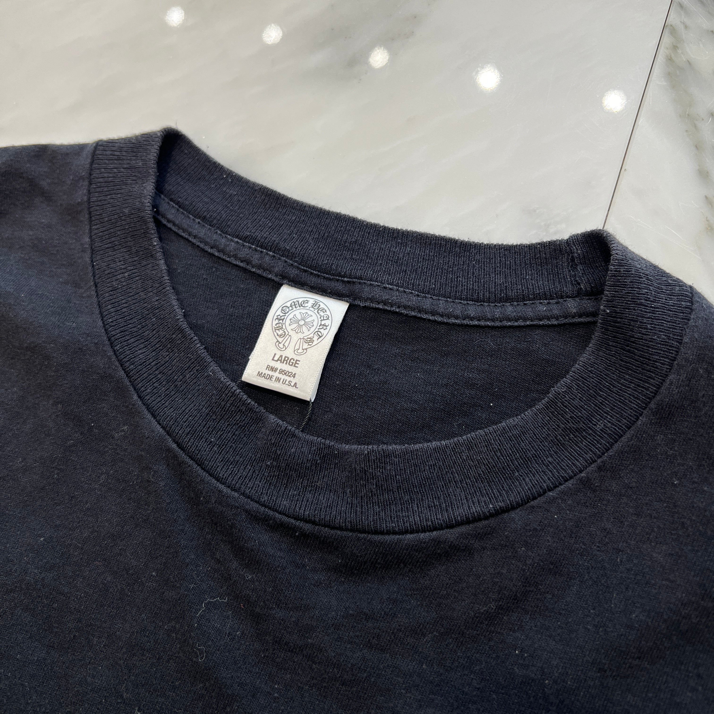 CHROME HEARTS Vertical Logo RS3 Cross Long Sleeve Tee Size L クロムハーツ ヴァーティカルロゴ RS3 クロス ロングスリーブTシャツ サイズL