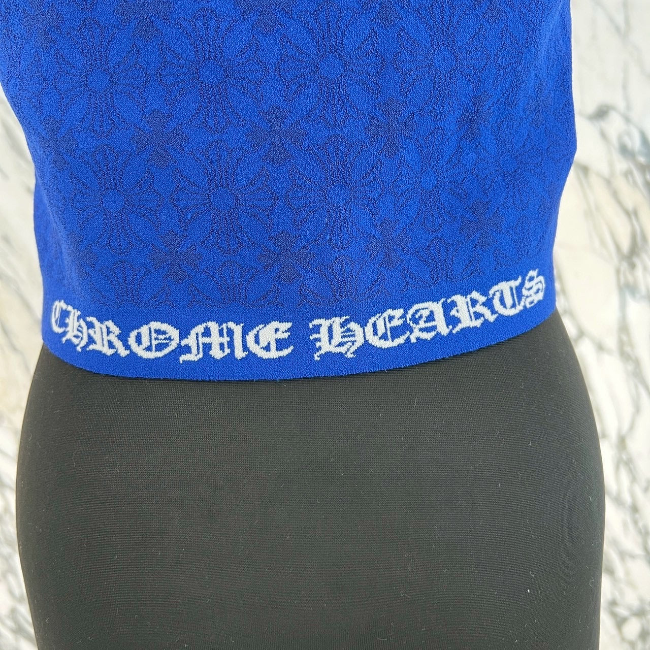 CHROME HEARTS Y NOT V-Neck Rayon Polo Shirt Size XS クロムハーツ ワイノット Vネック レーヨン ポロシャツ サイズXS