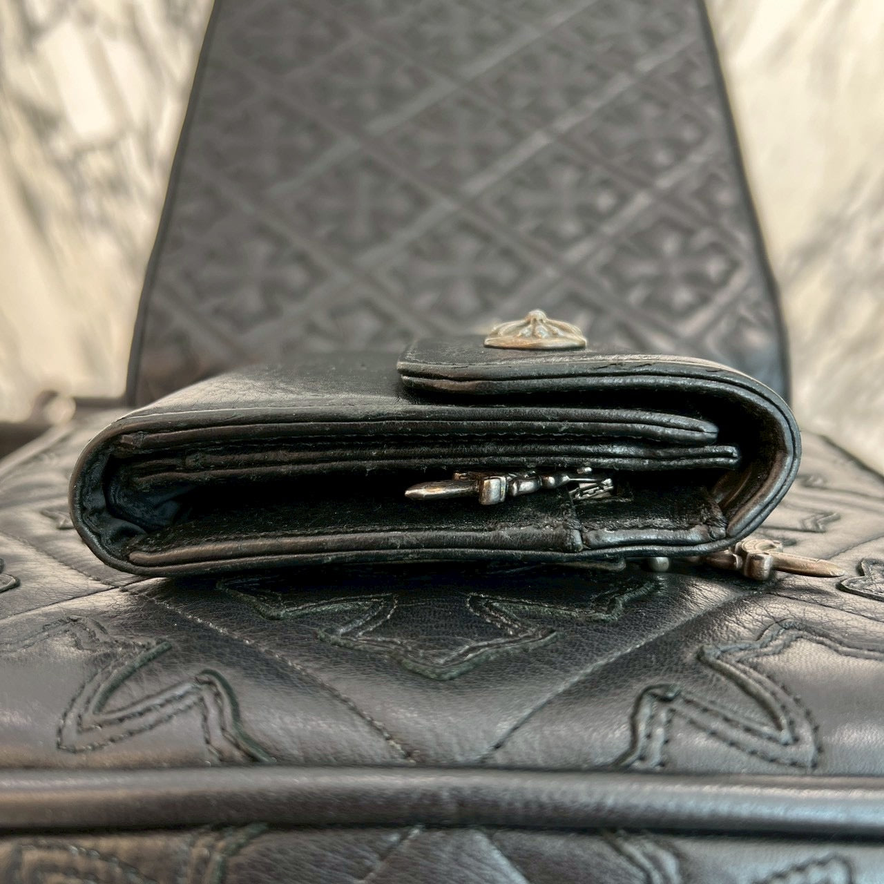 CHROME HEARTS Wave Cross Ball Wallet クロムハーツ ウェーブクロスボール ウォレット