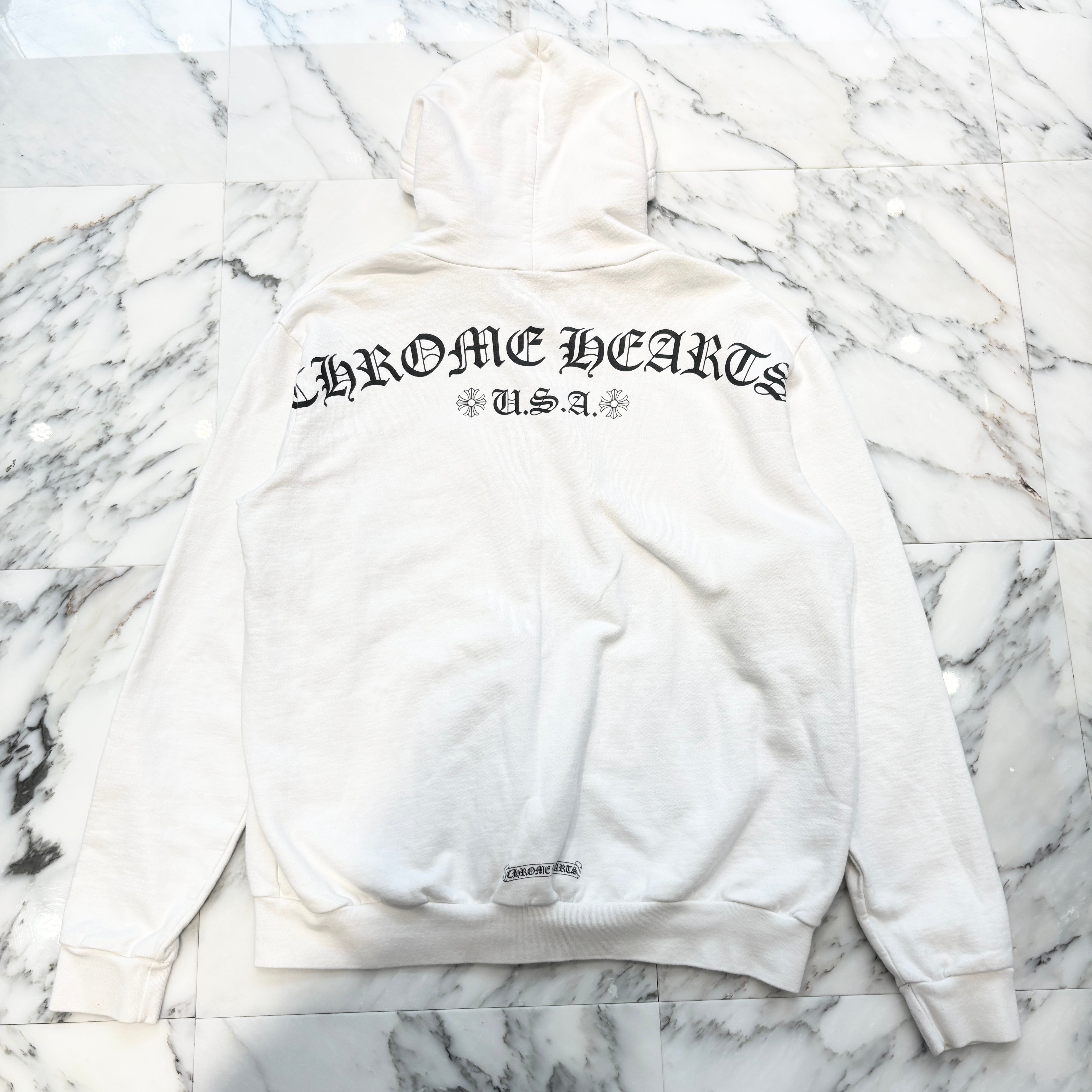 CHROME HEARTS Back Arch USA Logo Zip Up Hoodie Size L クロムハーツ バックアーチ USAロゴ ジップアップフーディーサイズL