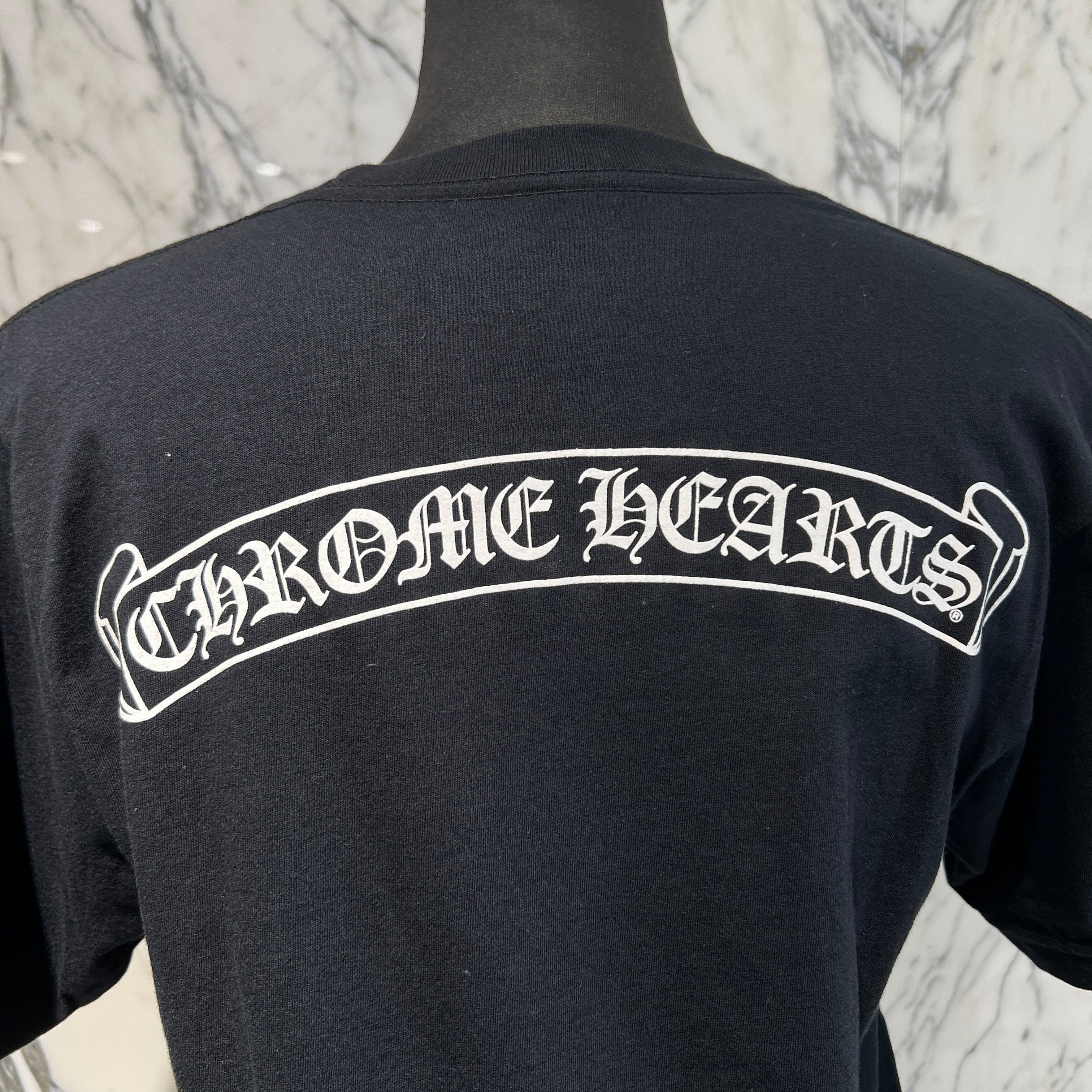 CHROME HEARTS Tokyo Limited AOYAMA 20th Anniversary Back Scroll Tee Size S クロムハーツ 東京限定 青山 20周年記念 バックスクロール Tシャツ サイズS