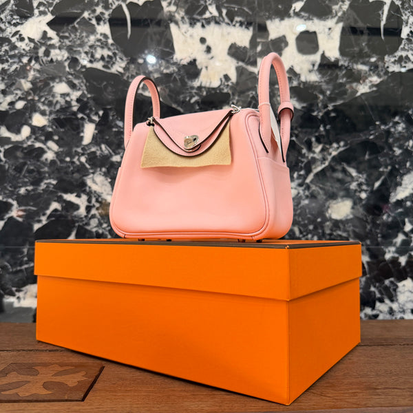 HERMES Lindy Mini "Rose Sakura" B刻印 エルメス リンディミニ "ローズサクラ" レザーショルダーバッグ B刻印