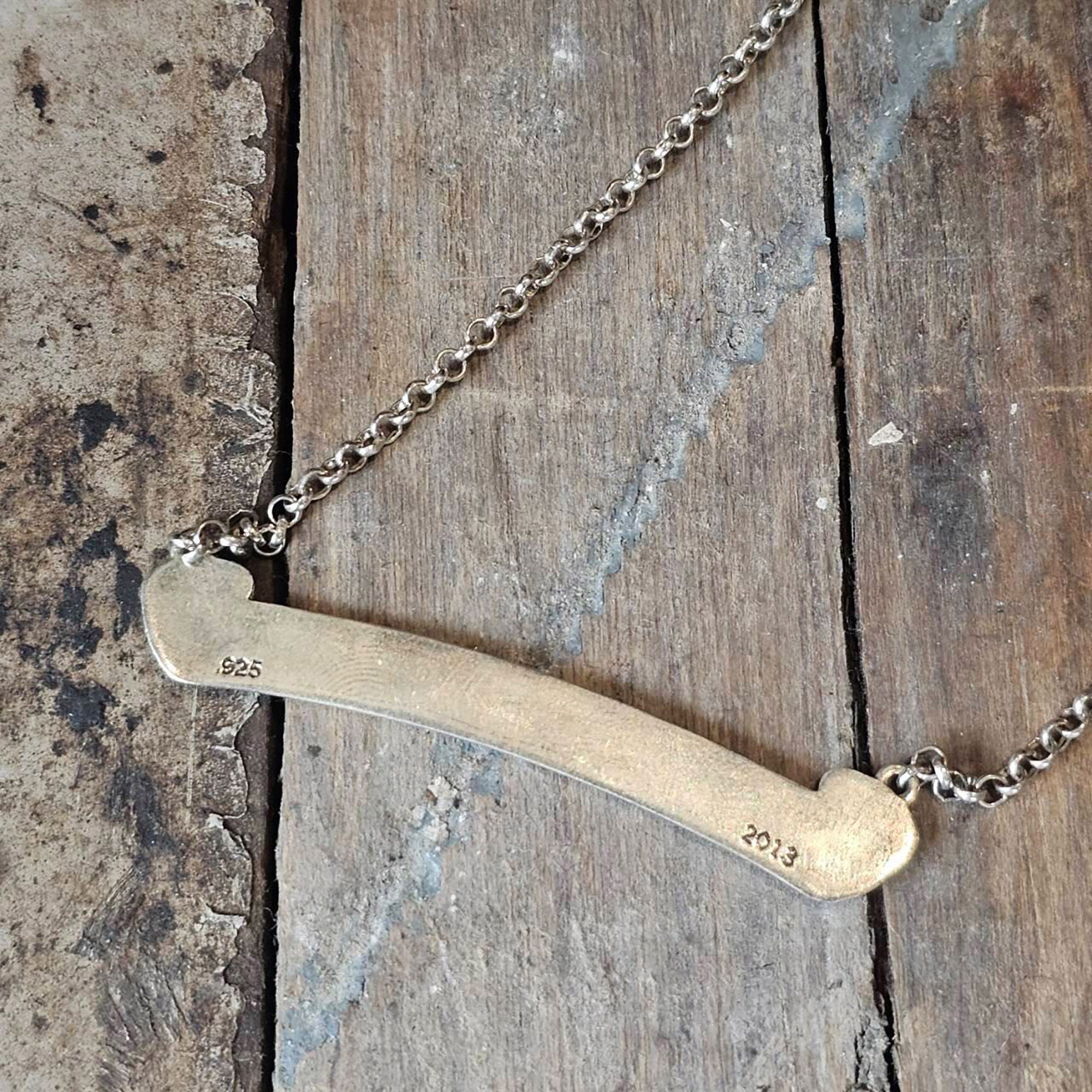 CHROME HEARTS Scroll Label Logo Roll Chain Necklace クロムハーツ スクロールラベルロゴ ロールチェーンネックレス