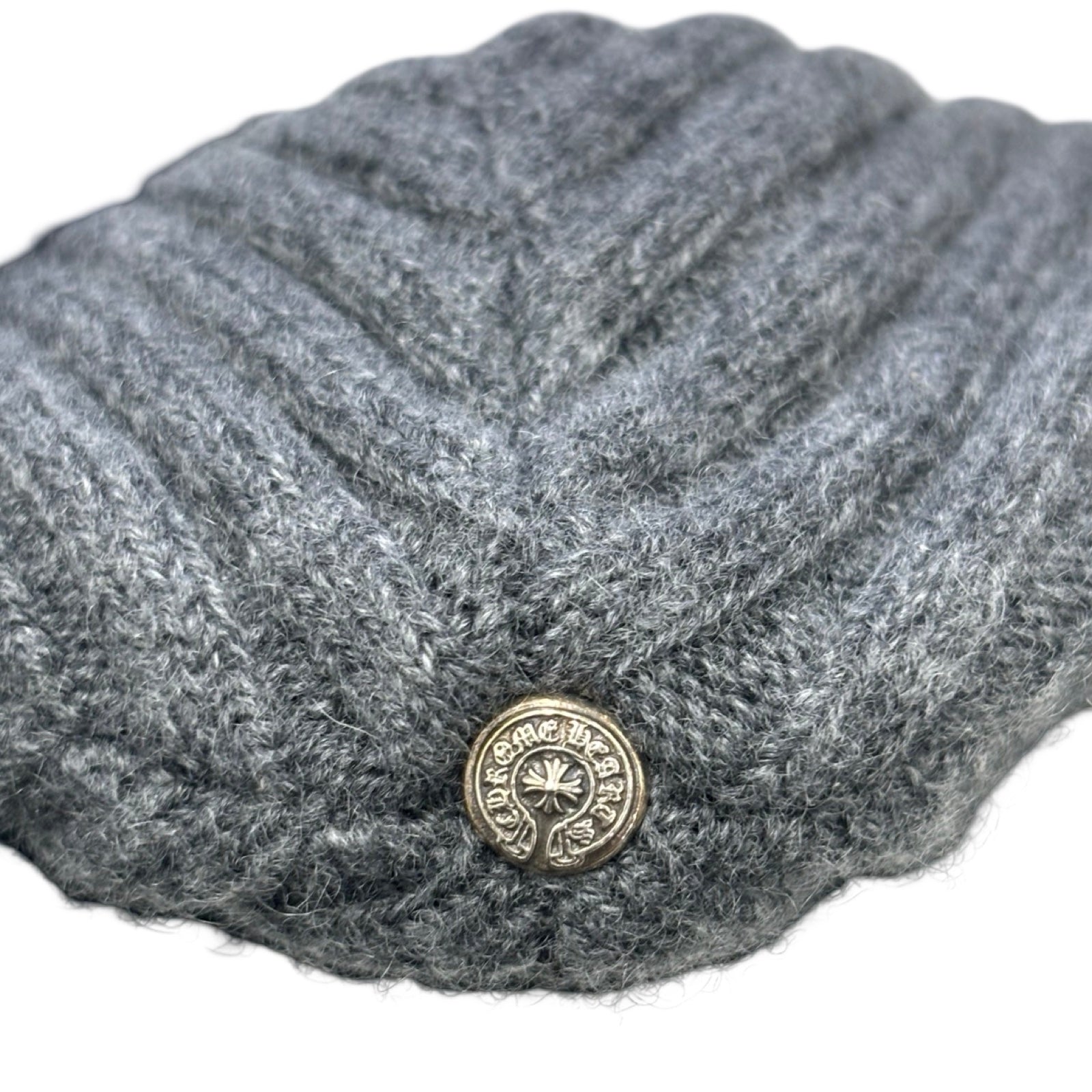 CHROME HEARTS Cross Leather Patch Cashmere Beanie Size ONE SIZE（53-60）