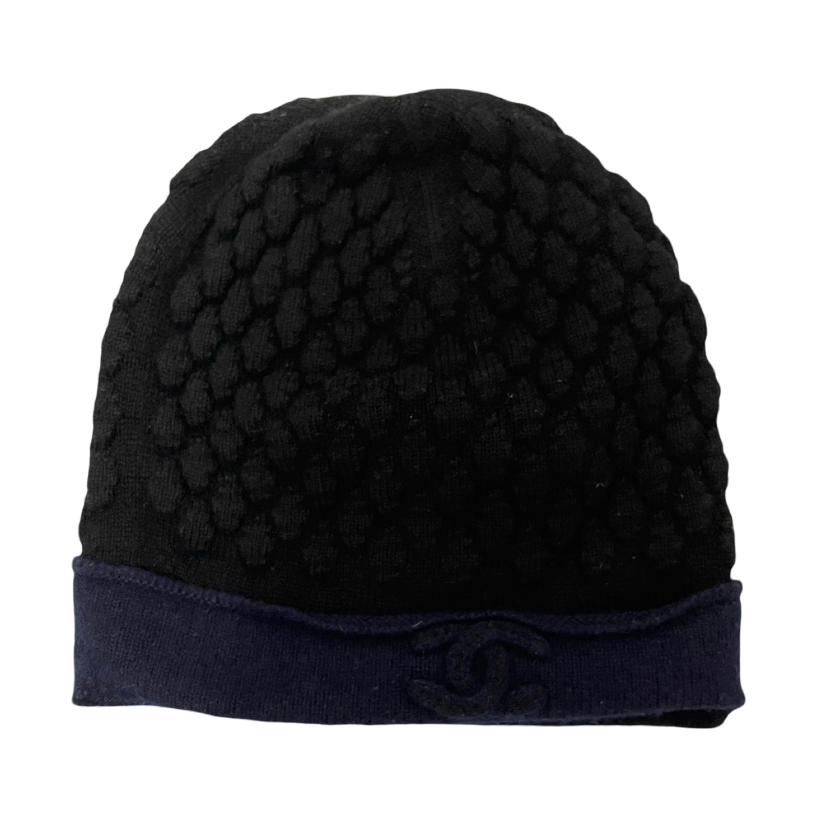 CHANEL Coco Mark Cashmere Beanie Size FREE SIZE