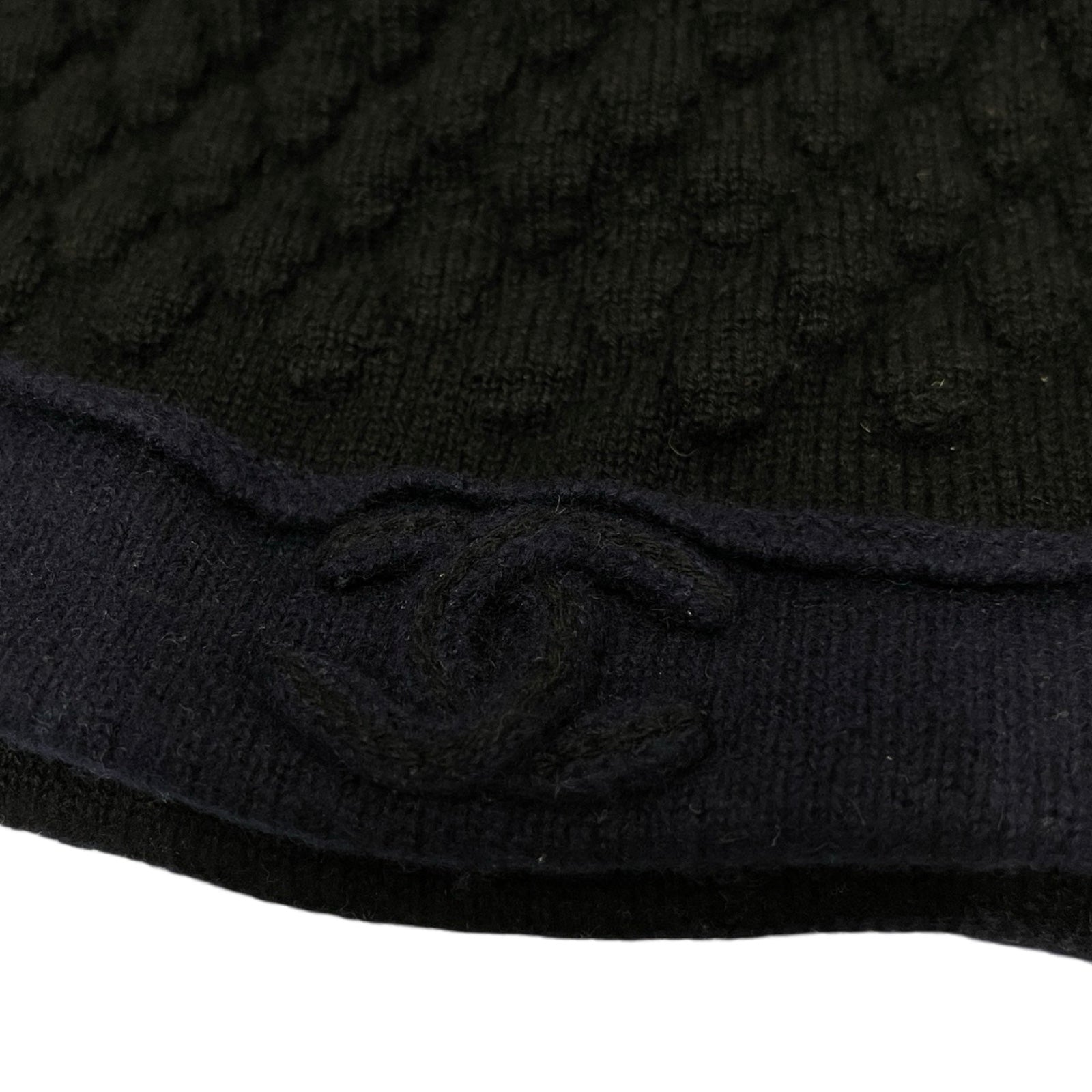 CHANEL Coco Mark Cashmere Beanie Size FREE SIZE
