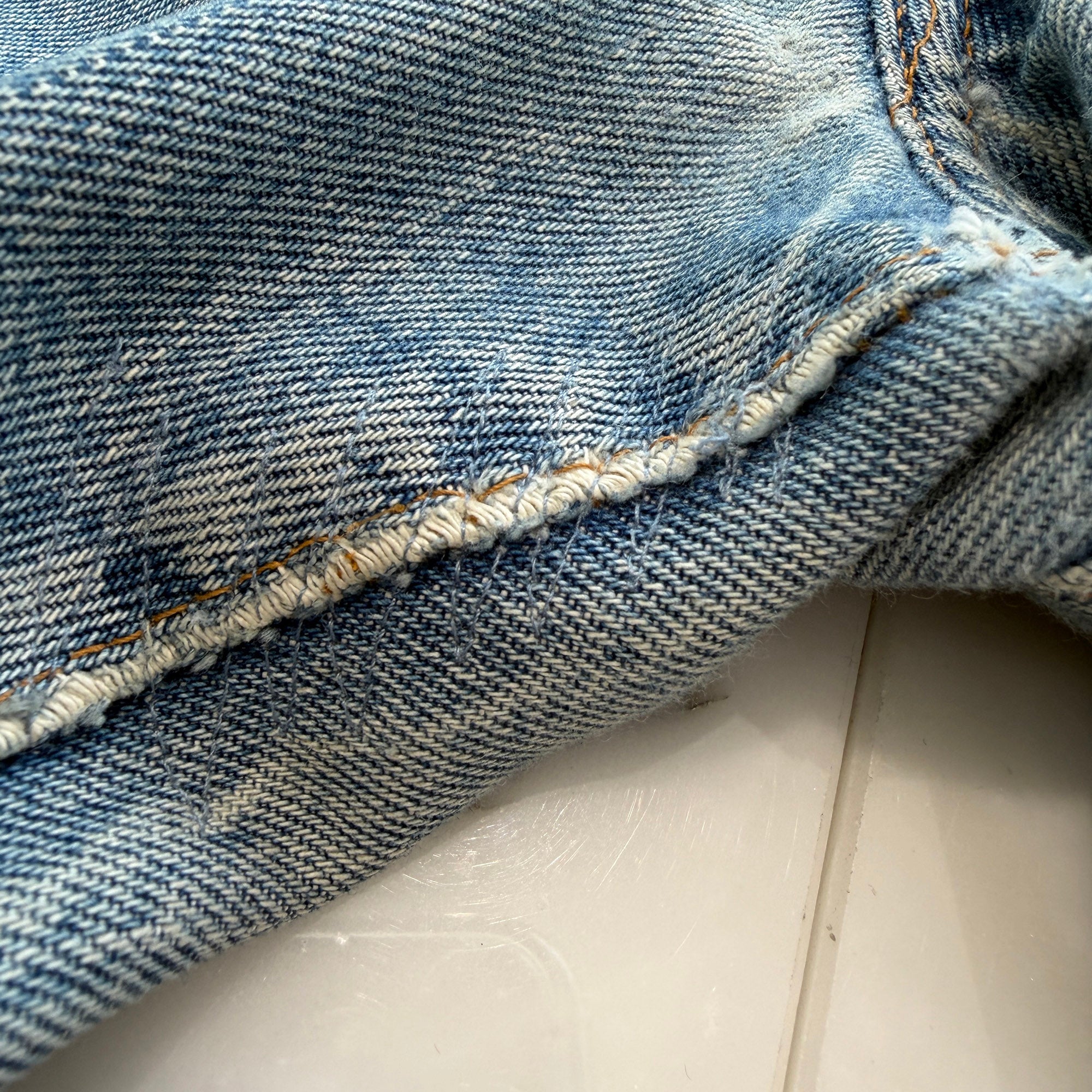 CHROME HEARTS × Levi's 501 VNTG Leather Cross Patch Denim Pants Size 33 クロムハーツ × リーバイス 501 ヴィンテージ レザークロスパッチ デニムパンツ サイズ33