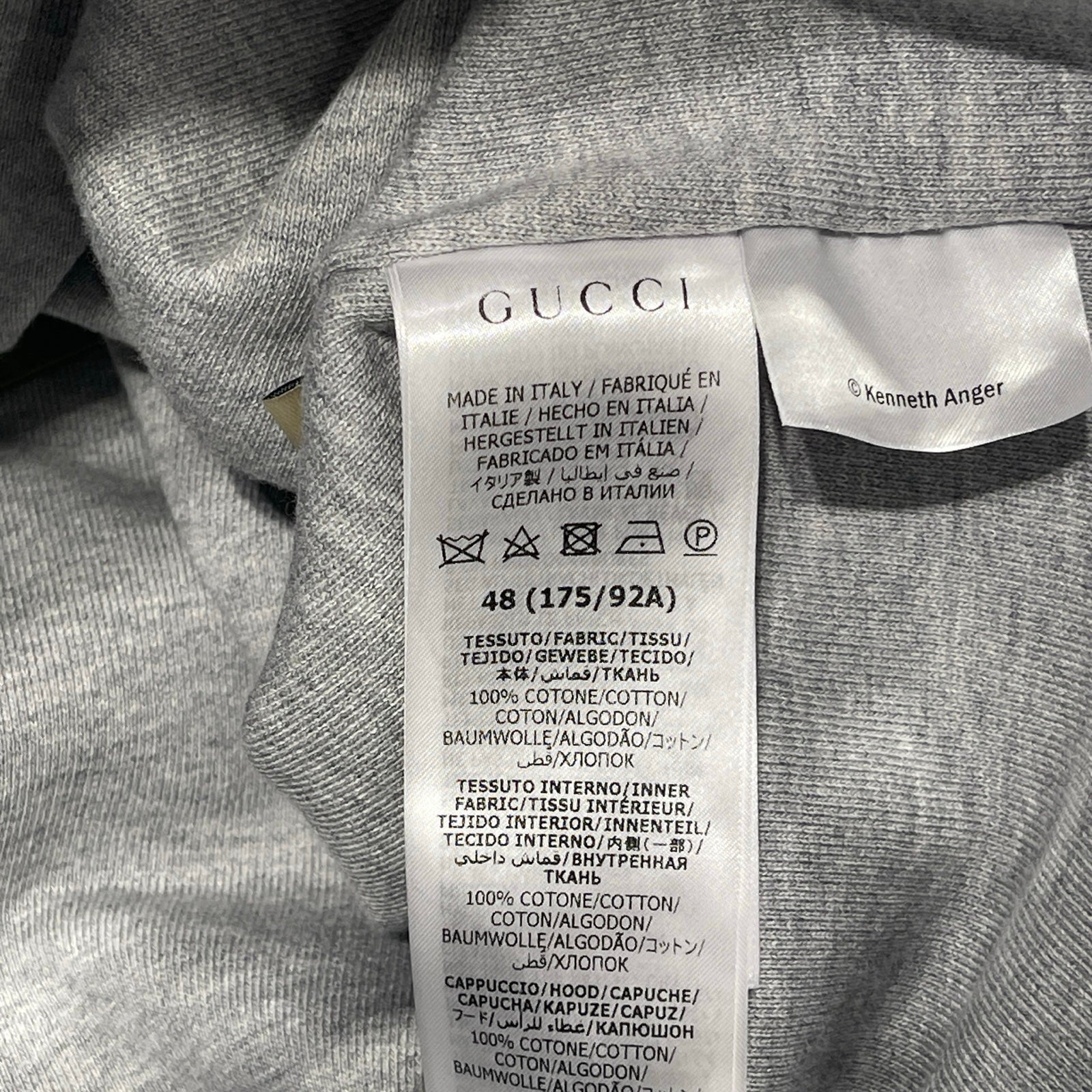 GUCCI 2022SS Denim Hooded Vest With Hollywood Babylon 697042 XDB0U Size 48