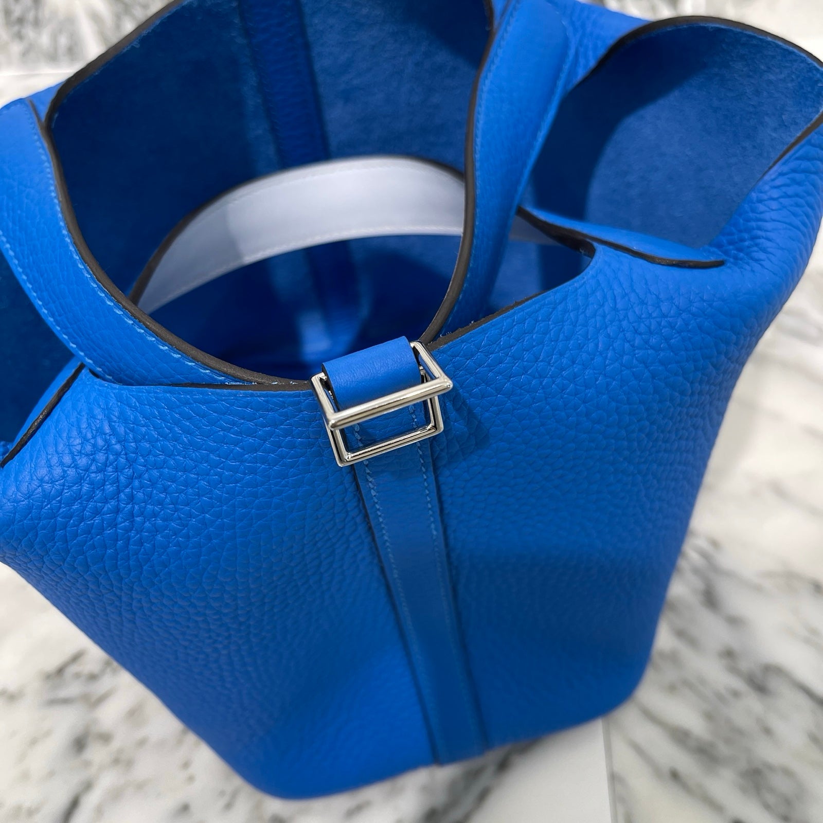 HERMES Picotin Lock PM "Blue France" W刻印 エルメス ピコタンロック PM ブルーフランス サイズPM