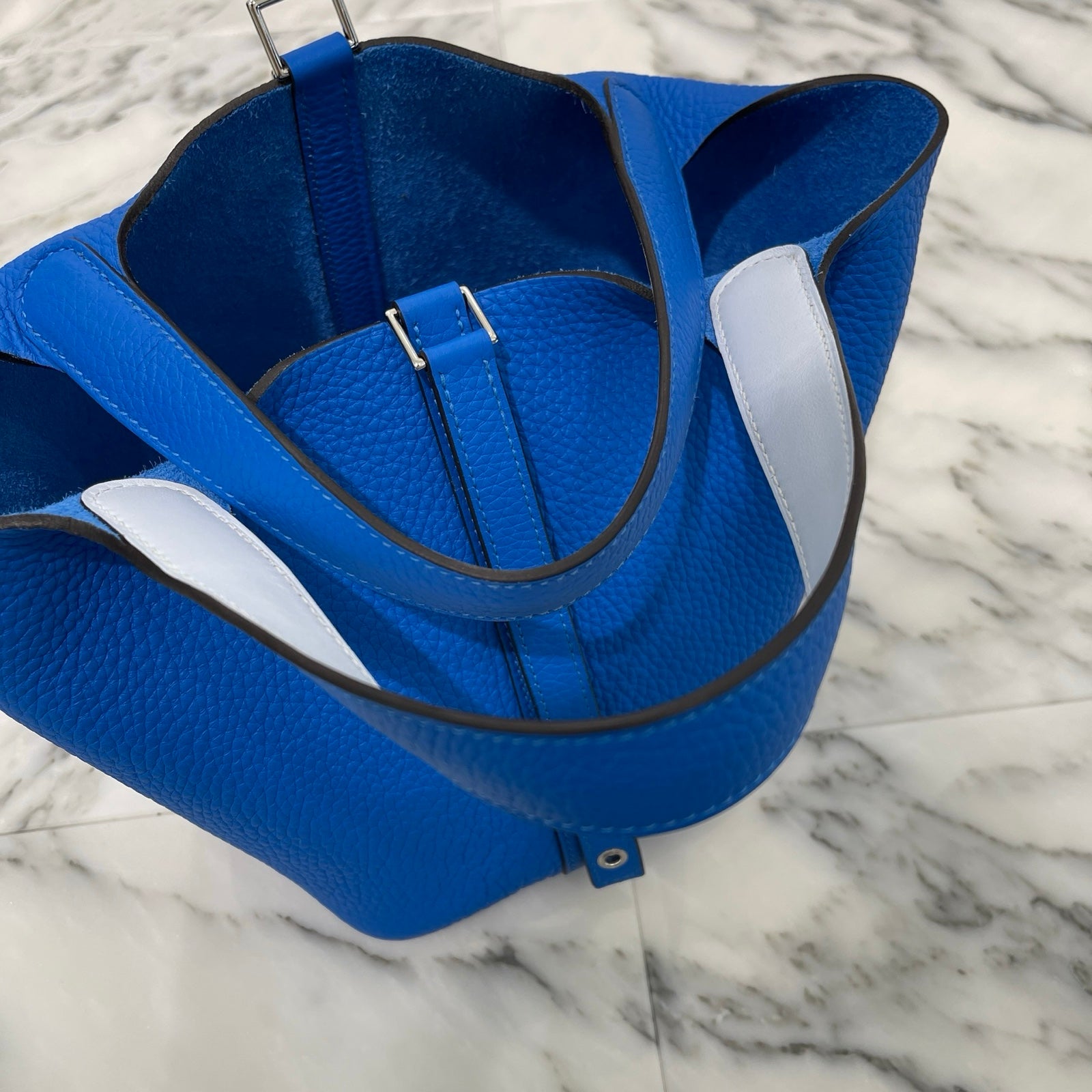 HERMES Picotin Lock PM "Blue France" W刻印 エルメス ピコタンロック PM ブルーフランス サイズPM