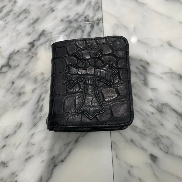 CHROME HEARTS DR DIGIACOMO Alligator Leather Cross Patch Compact 