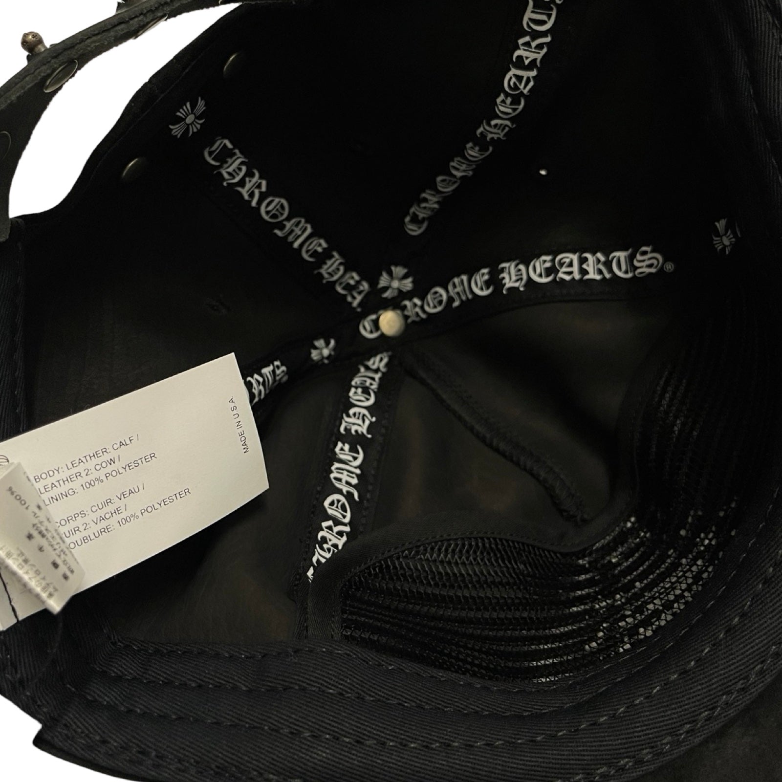 CHROME HEARTS Dagger Suede Trucker Cap Size ONE SIZE(53-60)