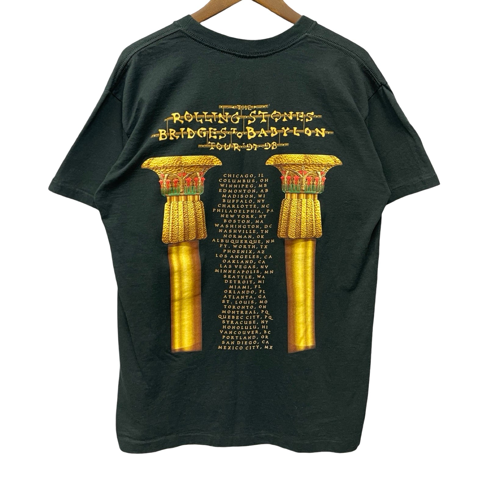 Vintage 90's The Rolling Stones Music Tour "BRIDGES TO BABYLON" S/S Tee Size L