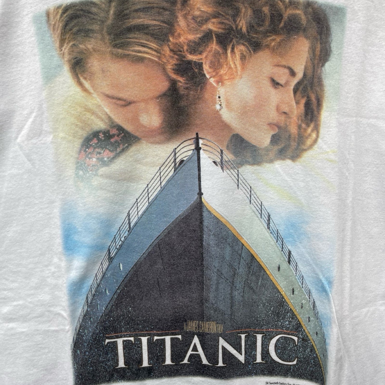 Vintage 90's Titanic 1998 Movie S/S Tee Size XL