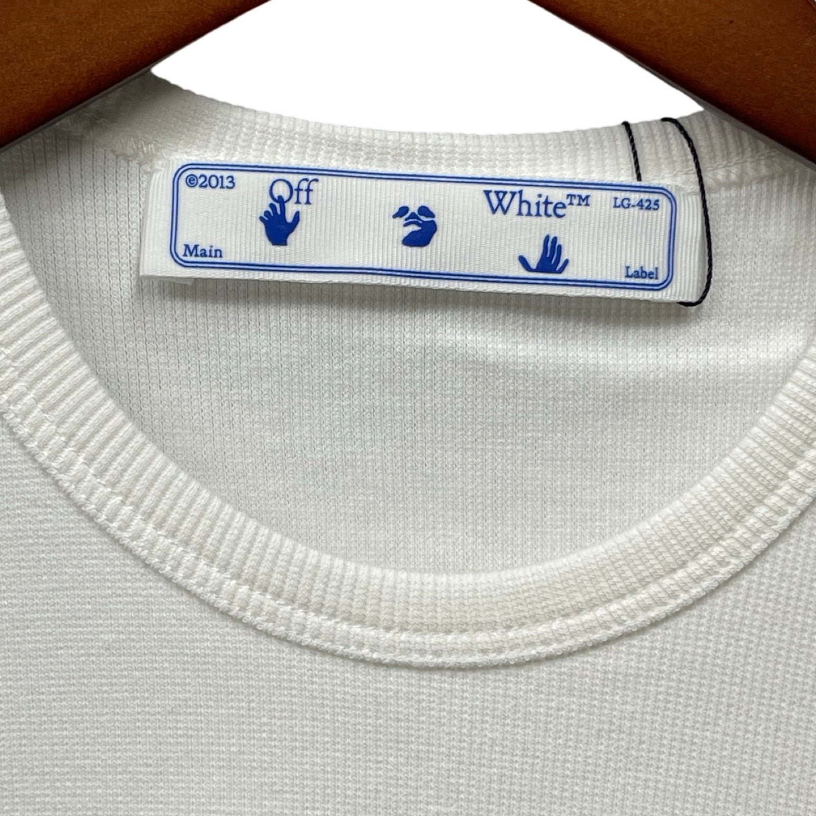 OFF-WHITE 2021SS Slim Fit Cotton Tee OWAA065R21-JER001 Size 40