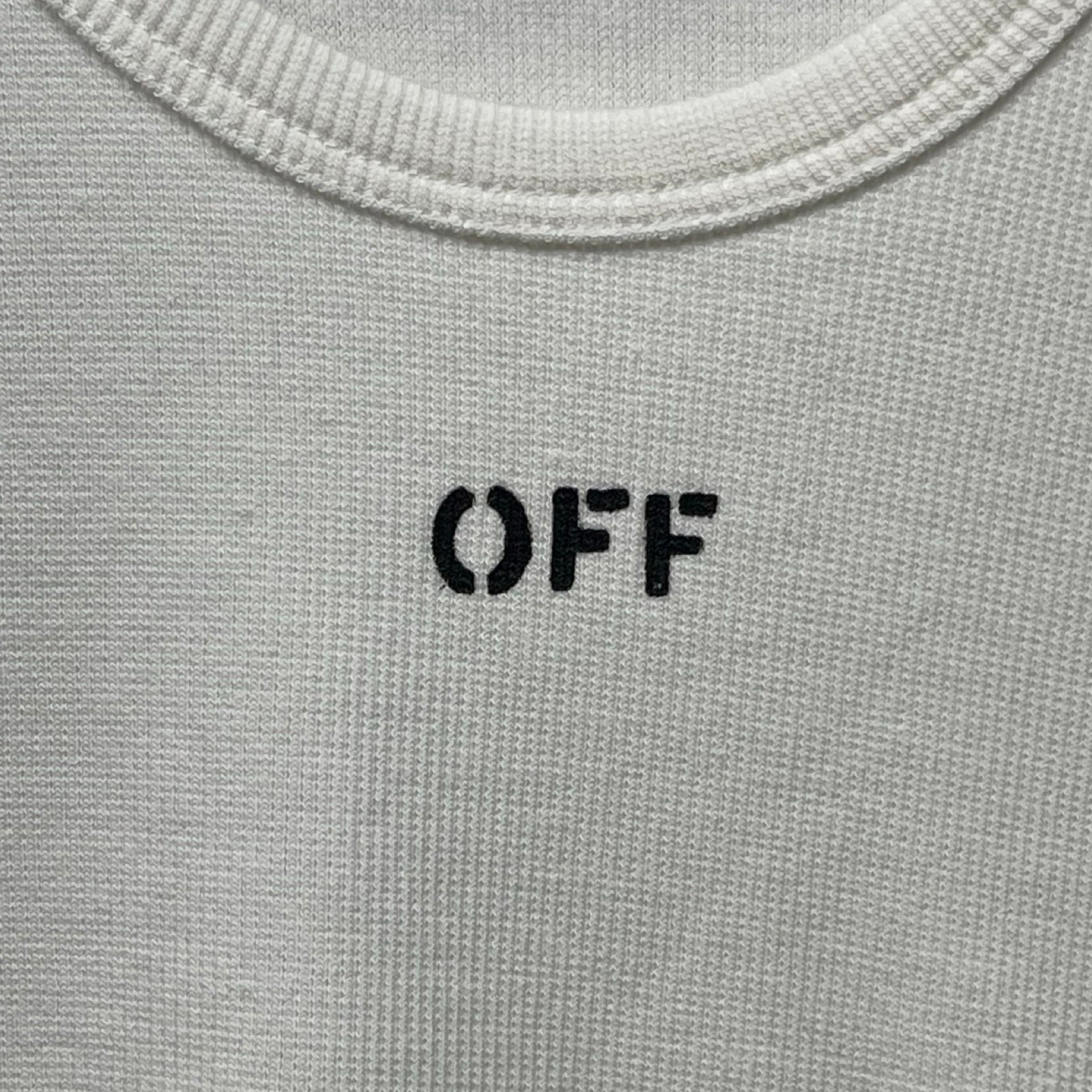 OFF-WHITE 2021SS Slim Fit Cotton Tee OWAA065R21-JER001 Size 40
