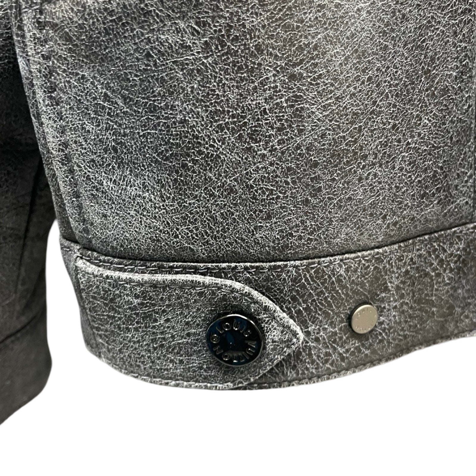 LOUIS VUITTON 2023SS Leather Stadium Jacket 1AAUZA Size 48