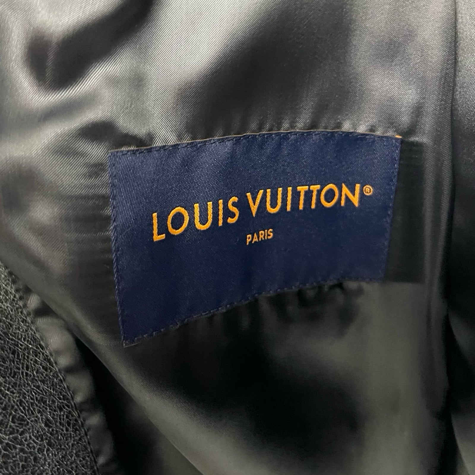 LOUIS VUITTON 2023SS Leather Stadium Jacket 1AAUZA Size 48