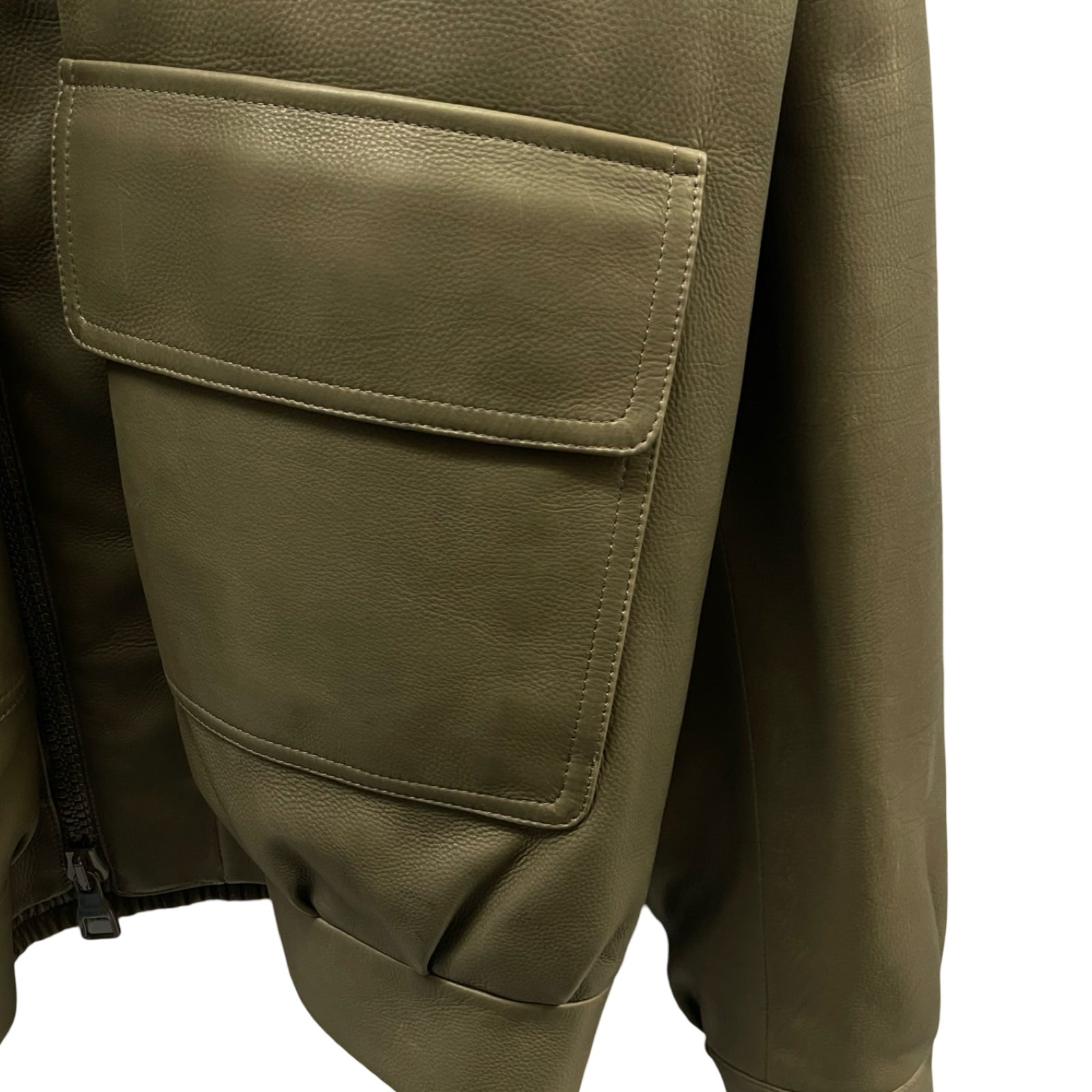 LOUIS VUITTON × NIGO 2022SS With Tiger Patch Bomber Leather Jacket 1A9GAG Size 48