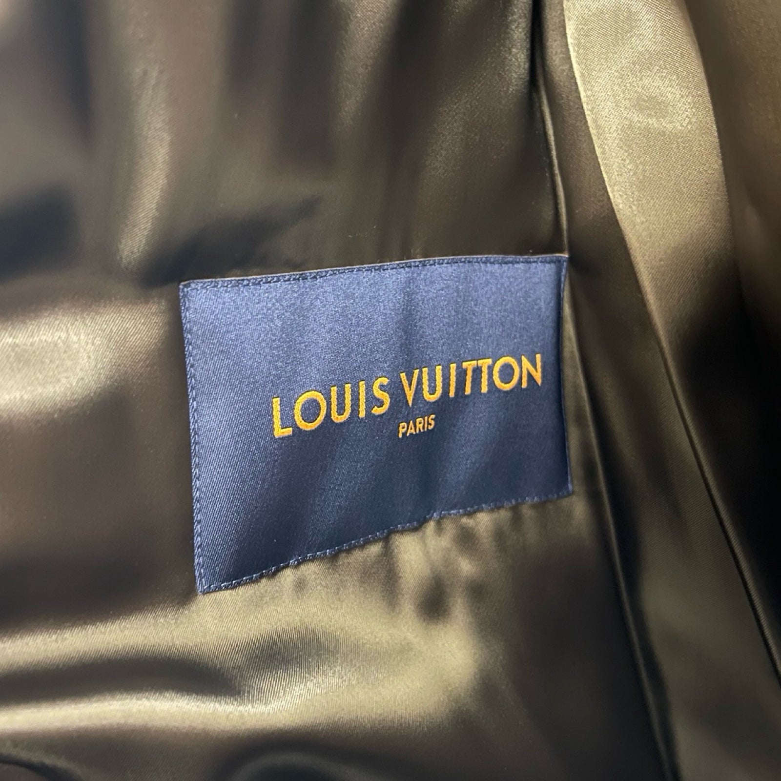 LOUIS VUITTON × NIGO 2022SS With Tiger Patch Bomber Leather Jacket 1A9GAG Size 48