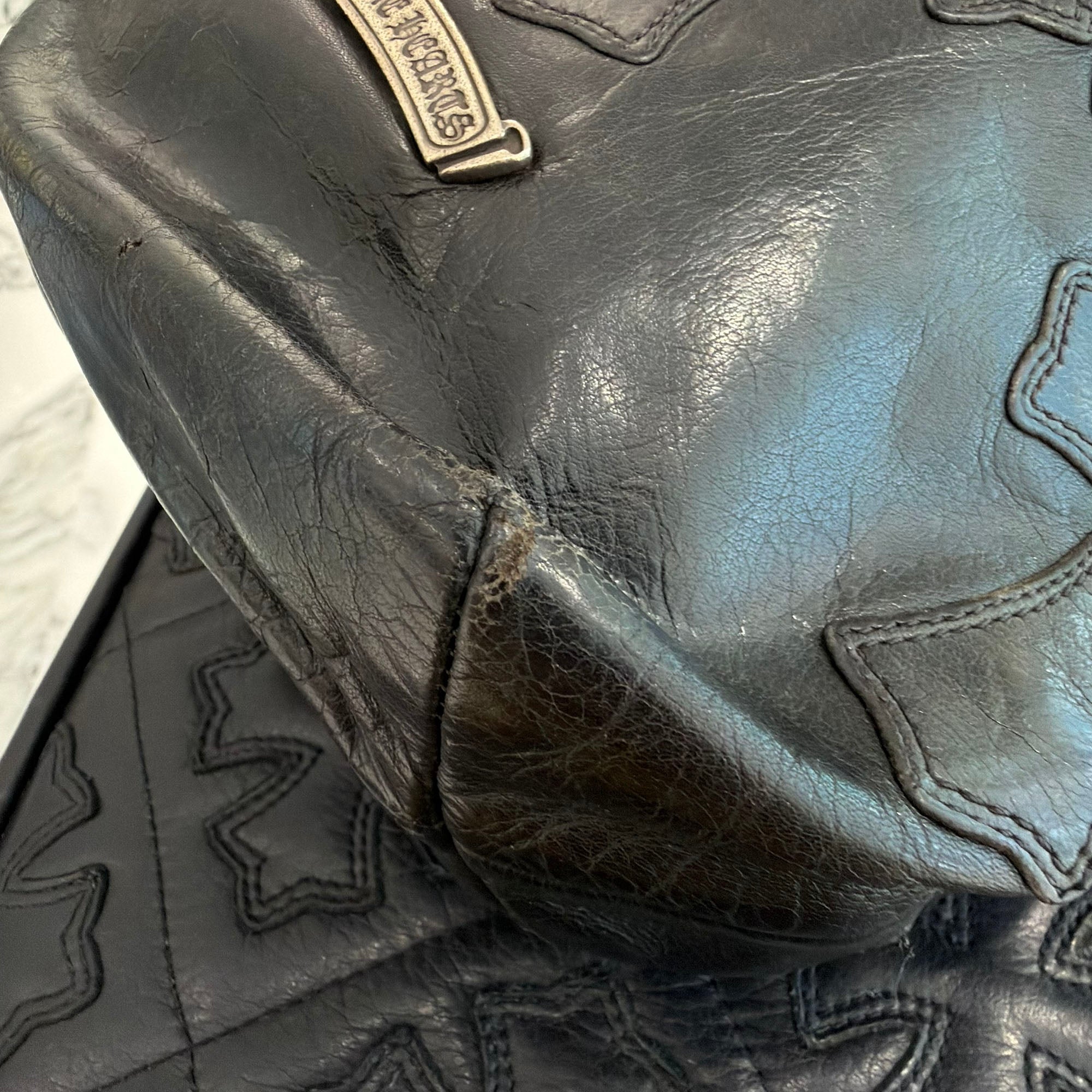 CHROME HEARTS CROSS PATCH DRW STRNG SACK クロムハーツ クロスパッチ ドローストリング 巾着