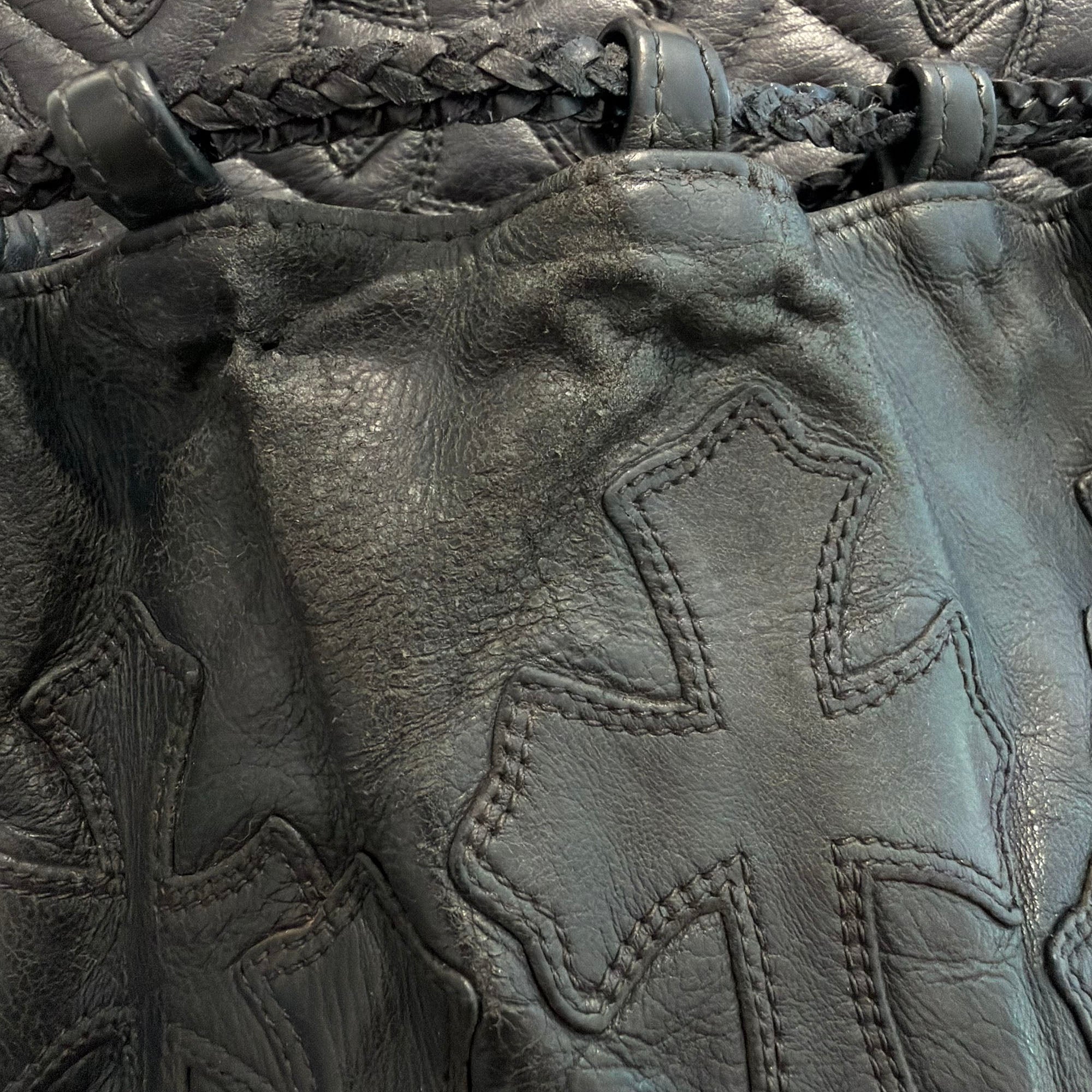 CHROME HEARTS CROSS PATCH DRW STRNG SACK クロムハーツ クロスパッチ ドローストリング 巾着