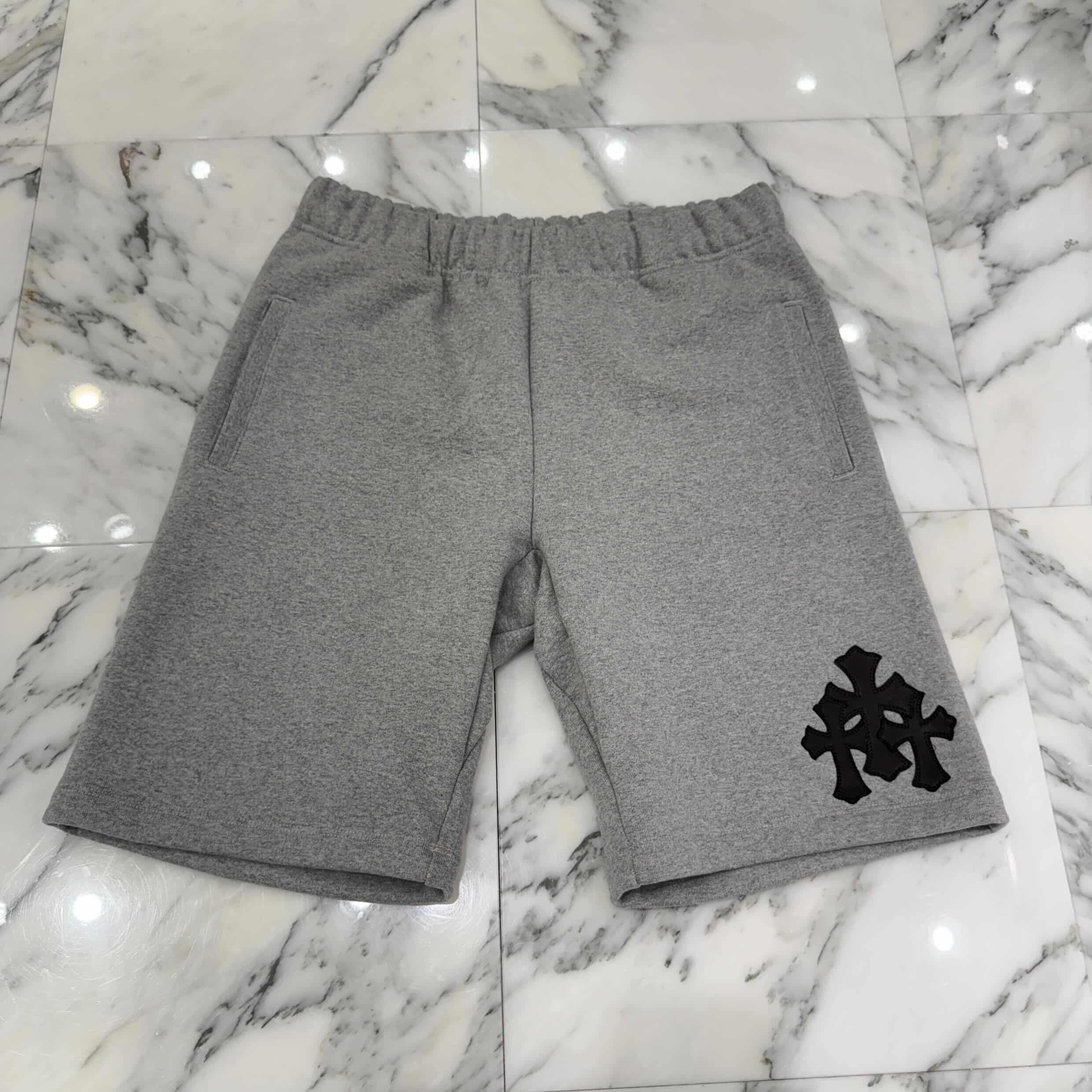 CHROME HEARTS Y NOT 3 Cemetery Cross Patch Sweat Shorts Size L