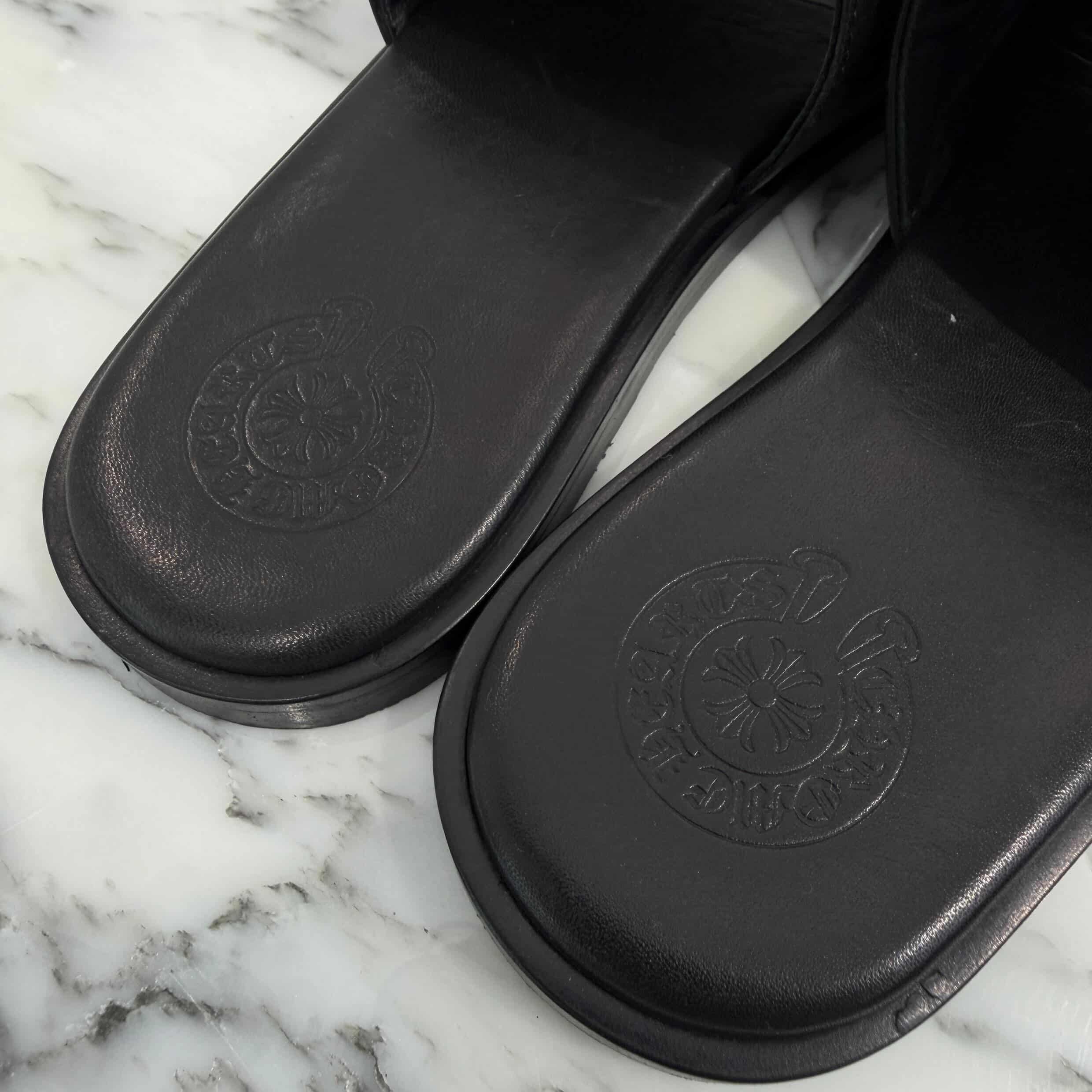 CHROME HEARTS Leather Cross Patch Sandals Size 41（26cm～26.5cm） クロムハーツ レザークロスパッチ サンダル サイズ41（26cm～26.5cm）