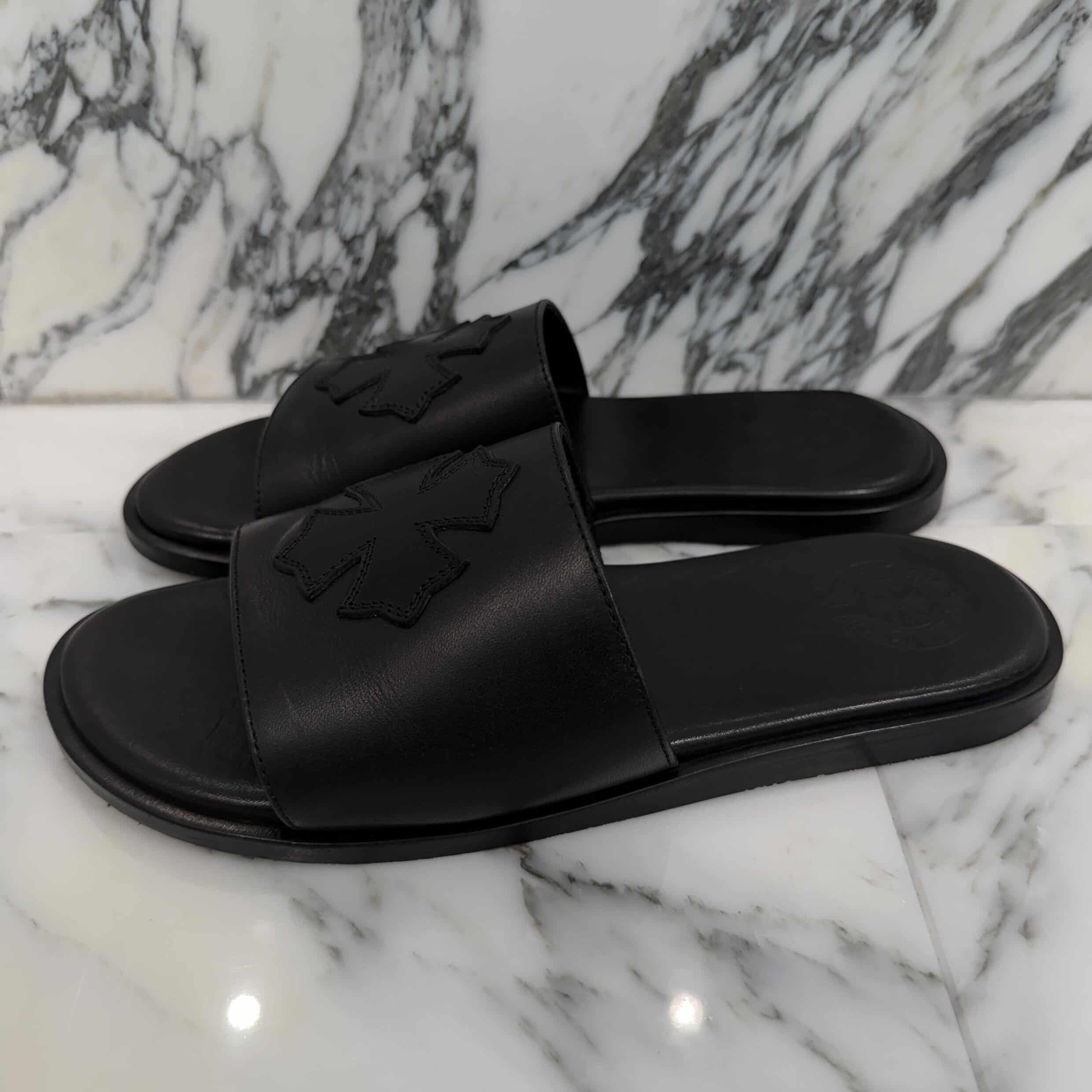 CHROME HEARTS Leather Cross Patch Sandals Size 41（26cm～26.5cm） クロムハーツ レザークロスパッチ サンダル サイズ41（26cm～26.5cm）
