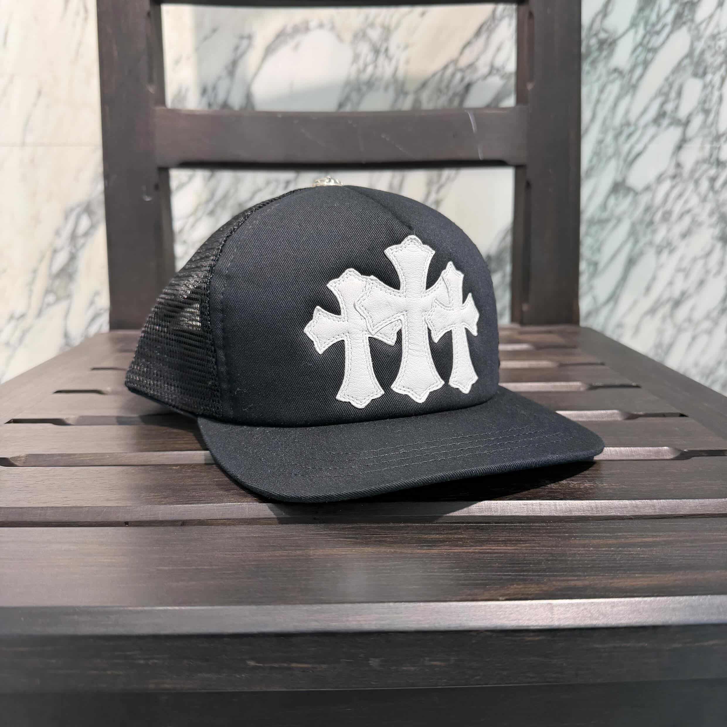 CHROME HEARTS Triple Cross Patch Trucker Cap ONE SIZE (51-61