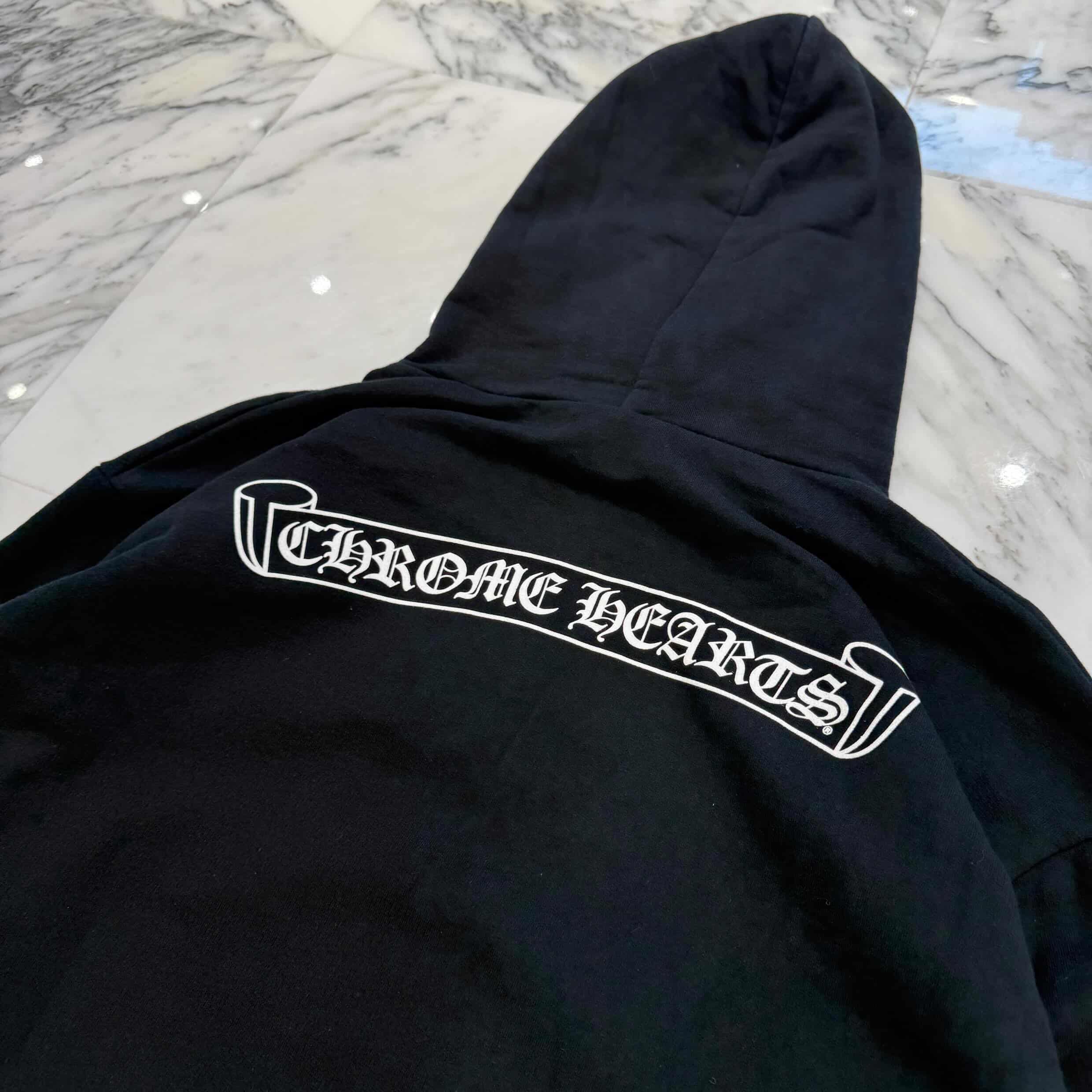 CHROME HEARTS Back Scroll Label Logo Pullover Hoodie Size L クロムハーツ バックスクロールラベルロゴ プルオーバーフーディー サイズL