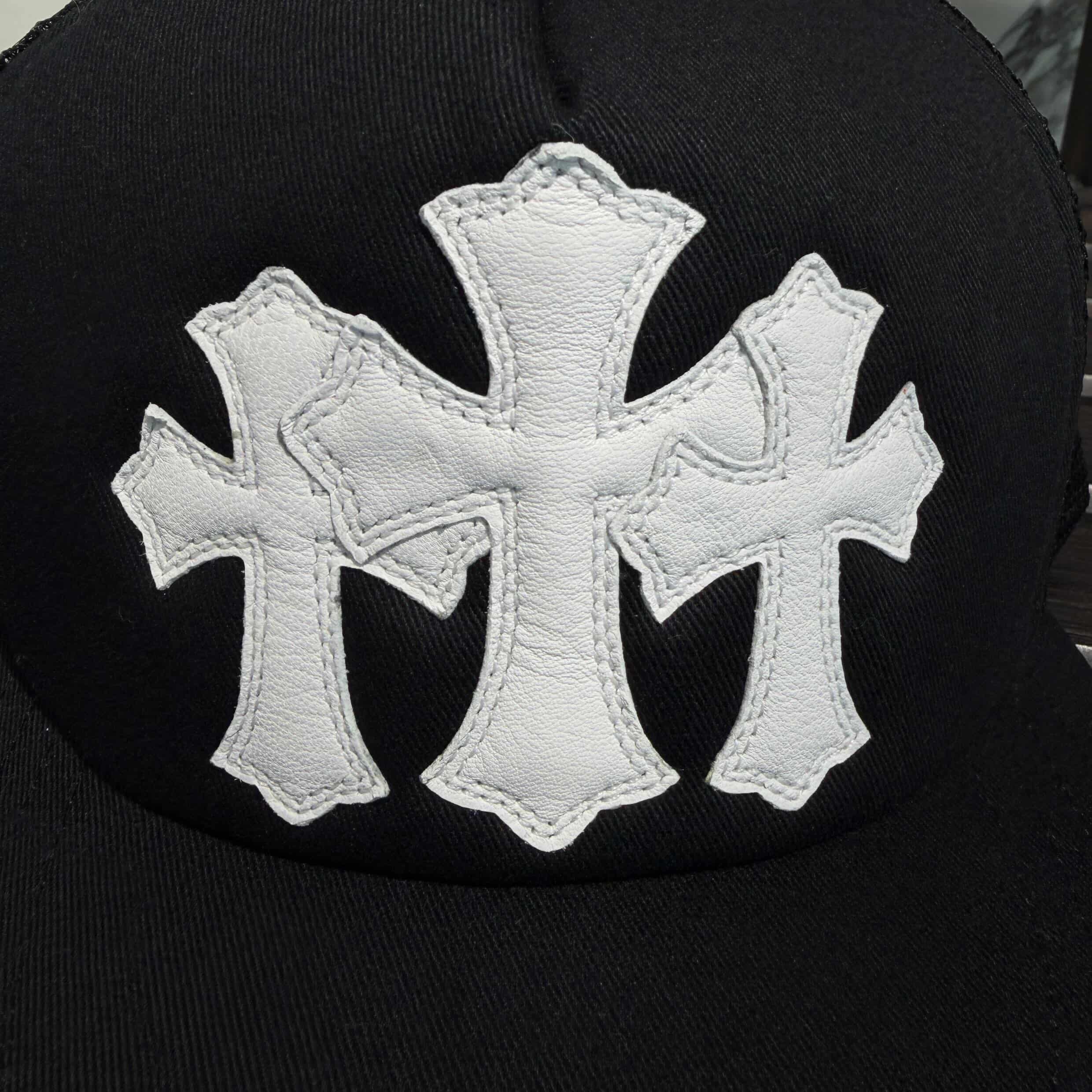 CHROME HEARTS Triple Cross Patch Trucker Cap ONE SIZE (51-61) クロムハーツ トリプルクロスパッチ トラッカーキャップ ONE SIZE (51-61)