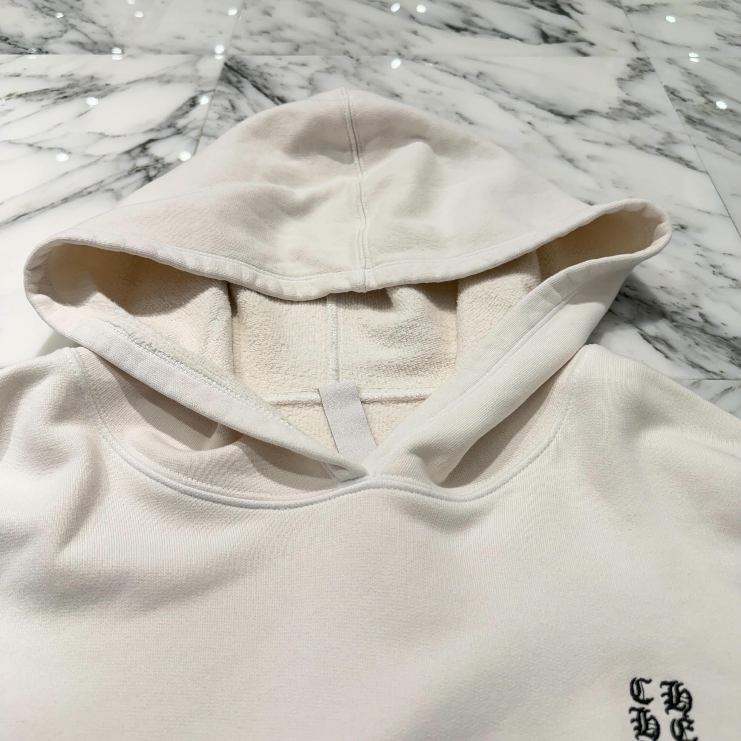 CHROME HEARTS Y NOT Vertical Logo Embroidery Pullover Hoodie Size XL クロムハーツ ワイノット ヴァーティカルロゴ刺繍 プルオーバーフーディ サイズXL