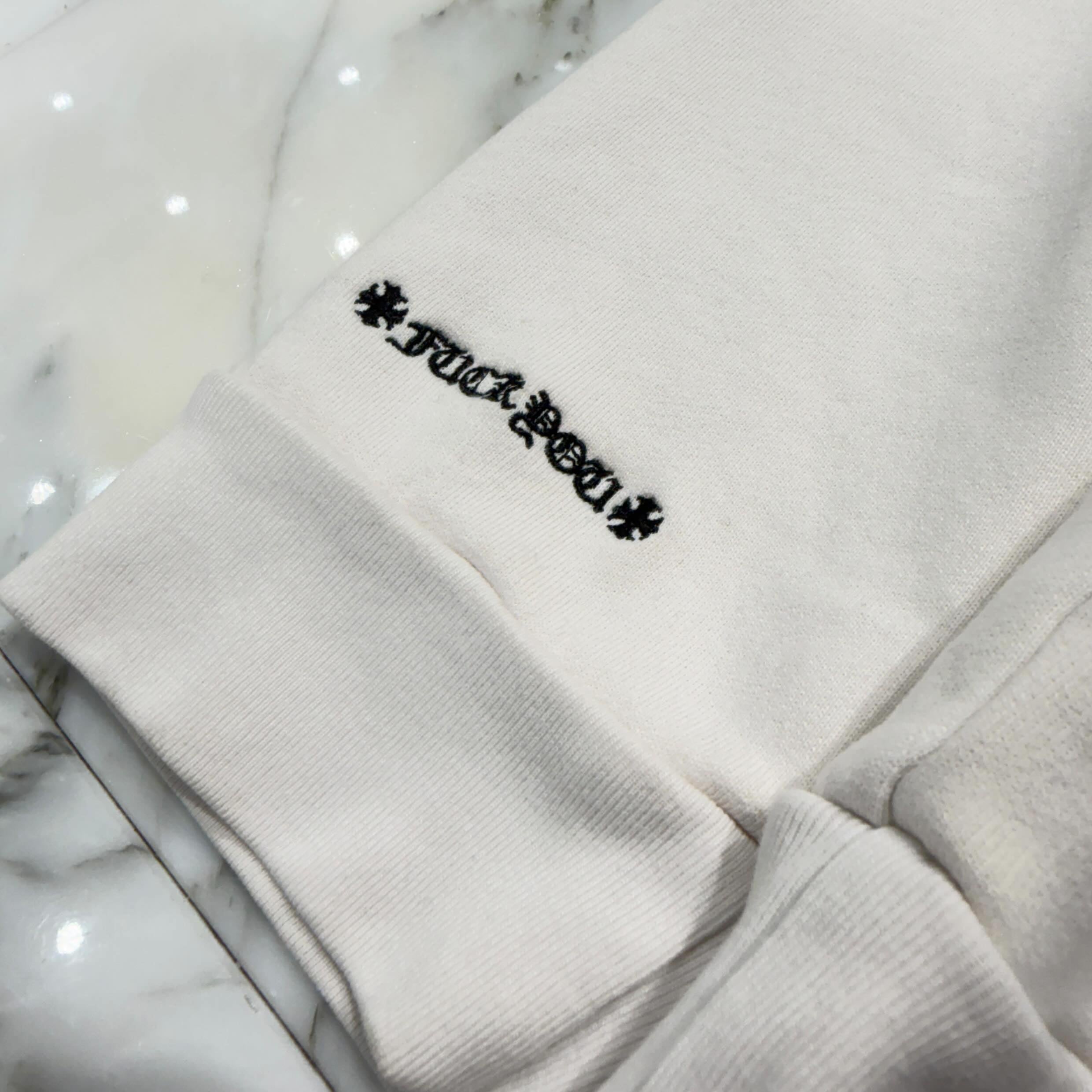 CHROME HEARTS Y NOT Vertical Logo Embroidery Pullover Hoodie Size XL クロムハーツ ワイノット ヴァーティカルロゴ刺繍 プルオーバーフーディ サイズXL
