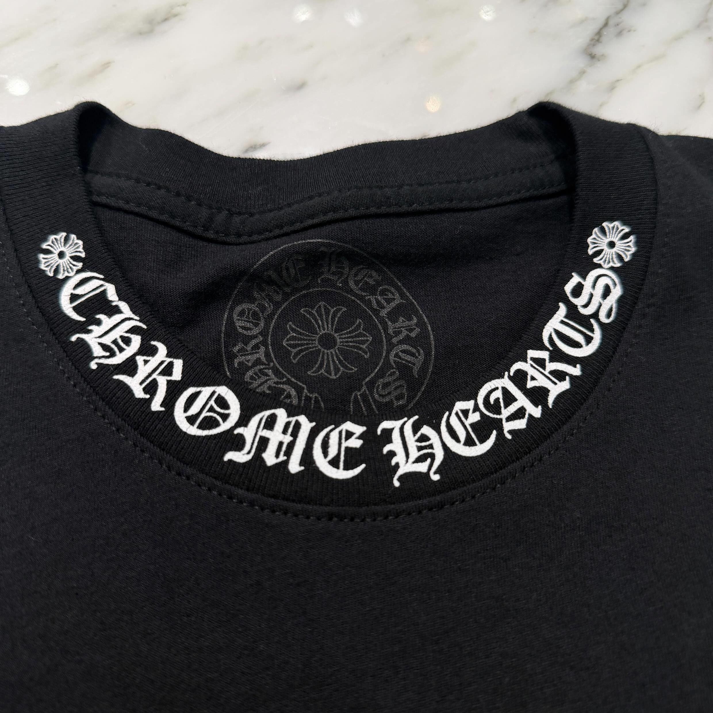 CHROME HEARTS Neck Logo Tee Size S クロムハーツ ネックロゴ Tシャツ サイズS