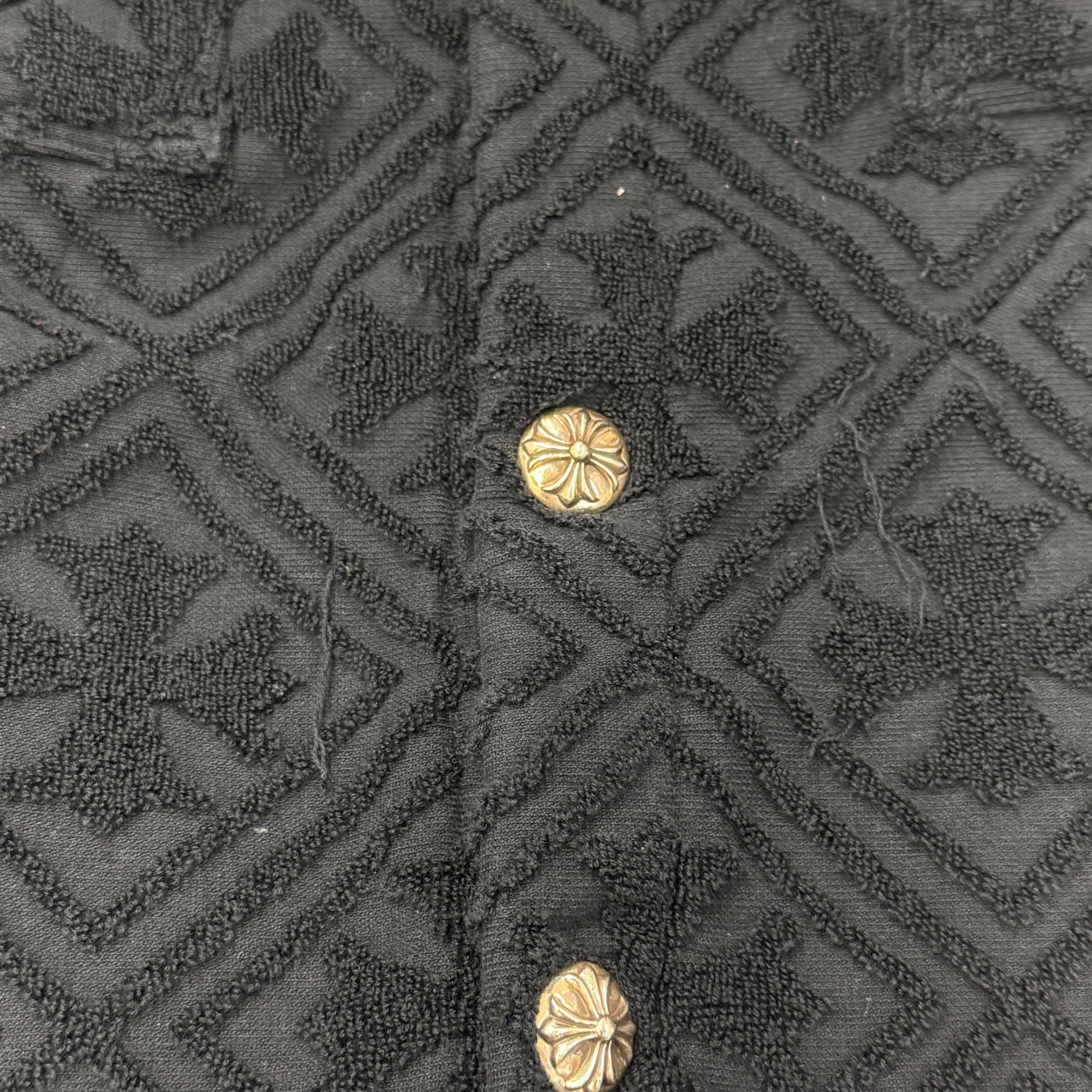 CHROME HEARTS Y NOT CH Plus Pattern Pile Terry Shirt Size XL クロムハーツ ワイノット CHプラス総柄 パイル地 テリー シャツ サイズXL