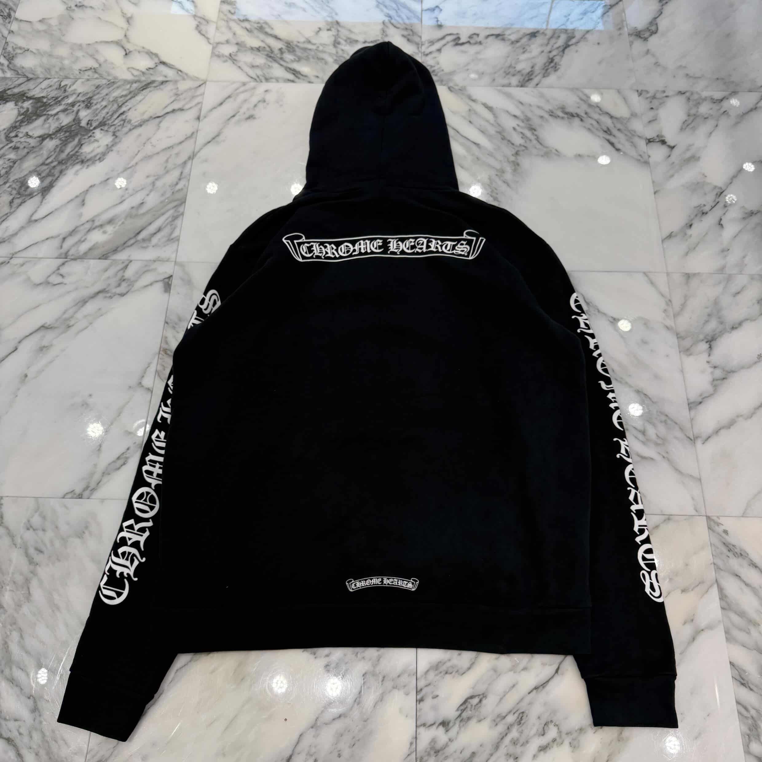 CHROME HEARTS Back Scroll Label Logo Pullover Hoodie Size L クロムハーツ バックスクロールラベルロゴ プルオーバーフーディー サイズL