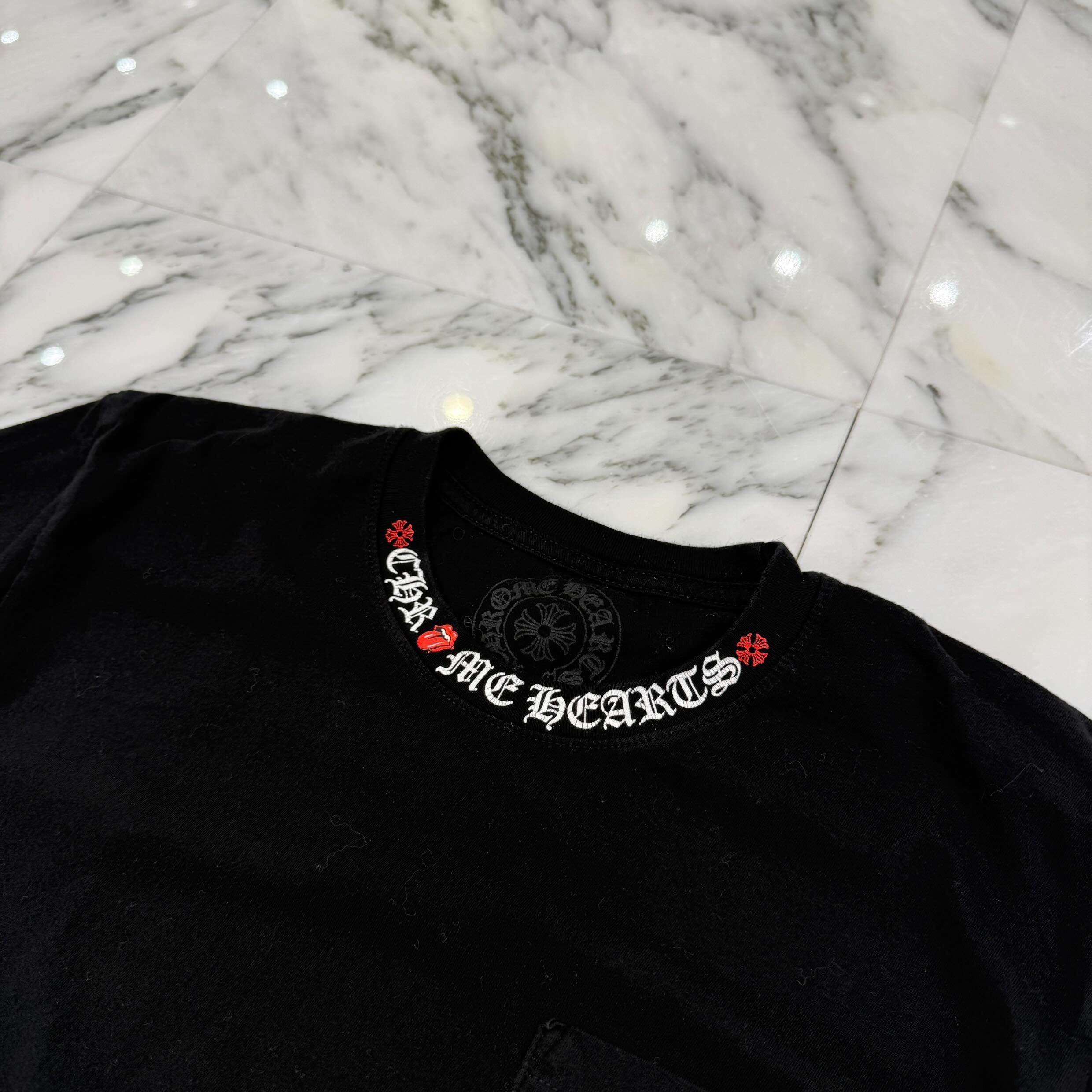 CHROME HEARTS × The Rolling Stones 2024SS Lip Tan Neck Logo Back