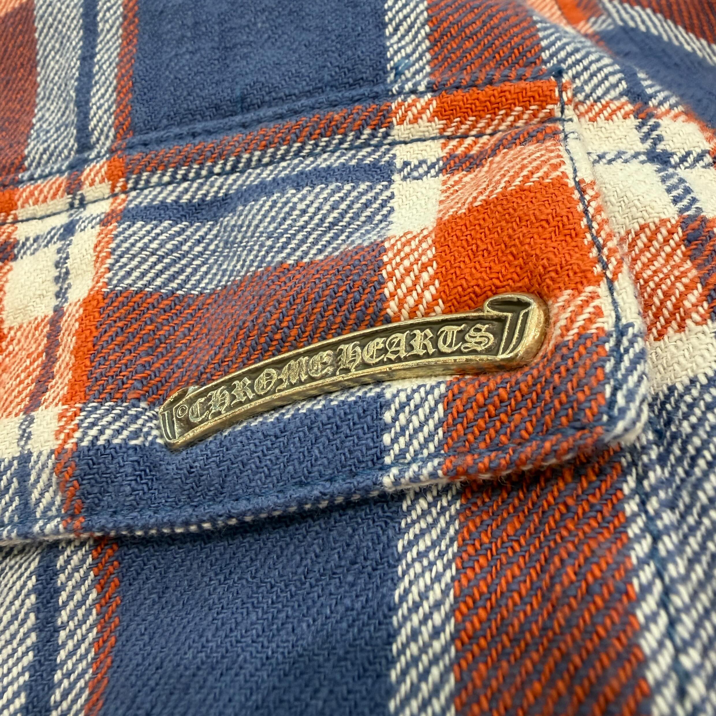 CHROME HEARTS Y NOT WORK DOG Flannel Check Shirt Jacket Size XXL クロムハーツ ワイノット ワークドッグ フランネル チェック シャツジャケット サイズXXL