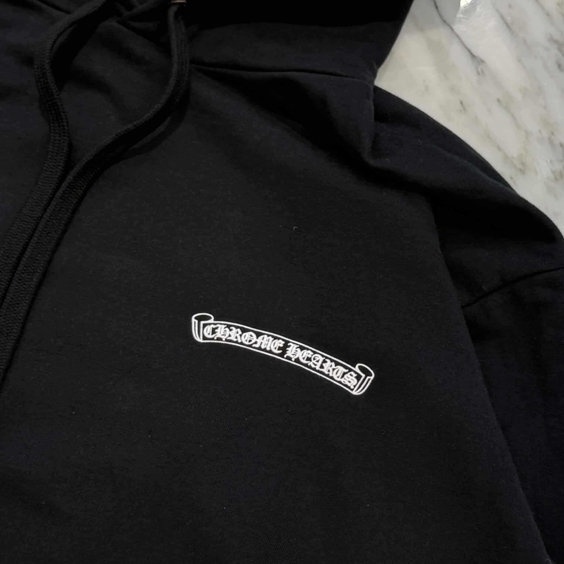 CHROME HEARTS Back Scroll Label Logo Pullover Hoodie Size L クロムハーツ バックスクロールラベルロゴ プルオーバーフーディー サイズL