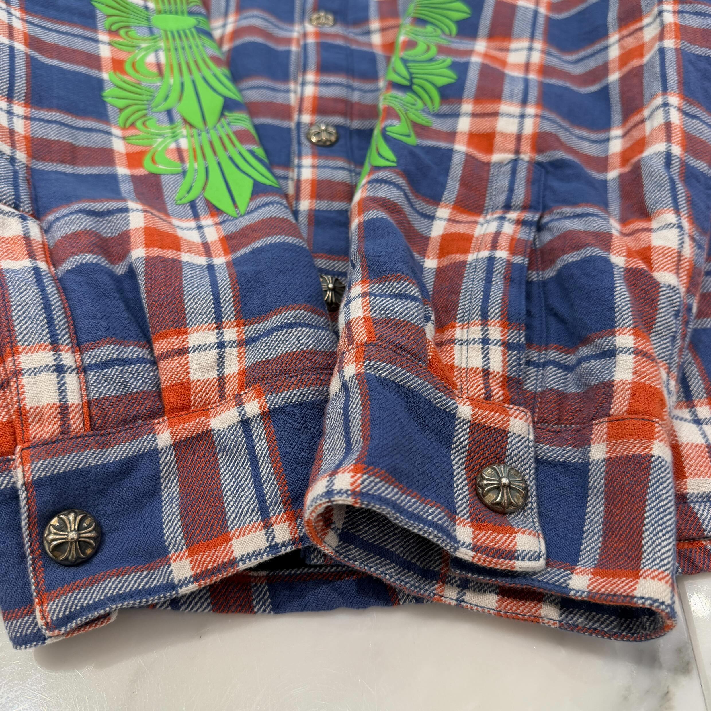 CHROME HEARTS Y NOT WORK DOG Flannel Check Shirt Jacket Size XXL クロムハーツ ワイノット ワークドッグ フランネル チェック シャツジャケット サイズXXL
