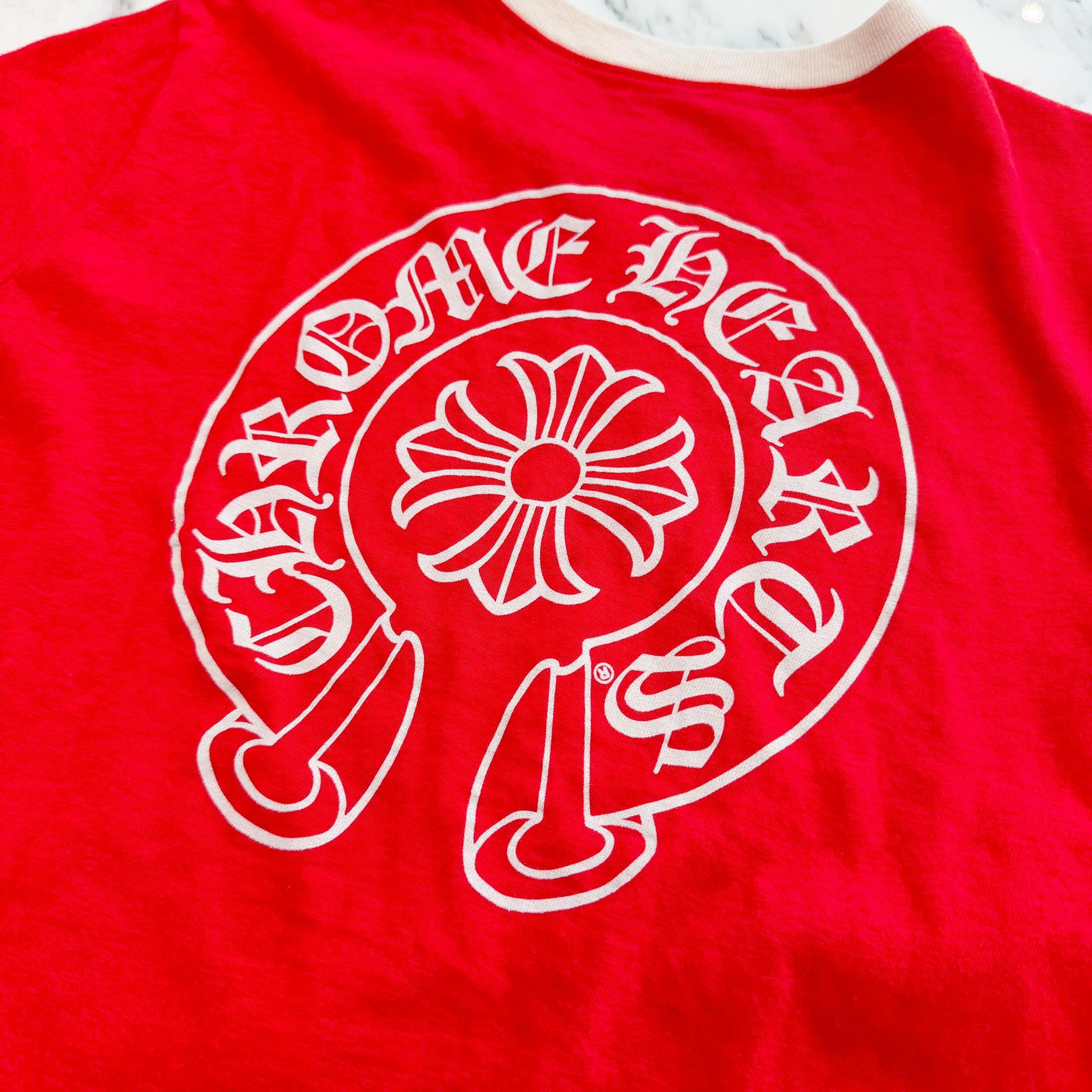CHROME HEARTS Back Horseshoe Print Ringer Tee Size XS クロムハーツ バックホースシュープリント リンガーTシャツ サイズXS