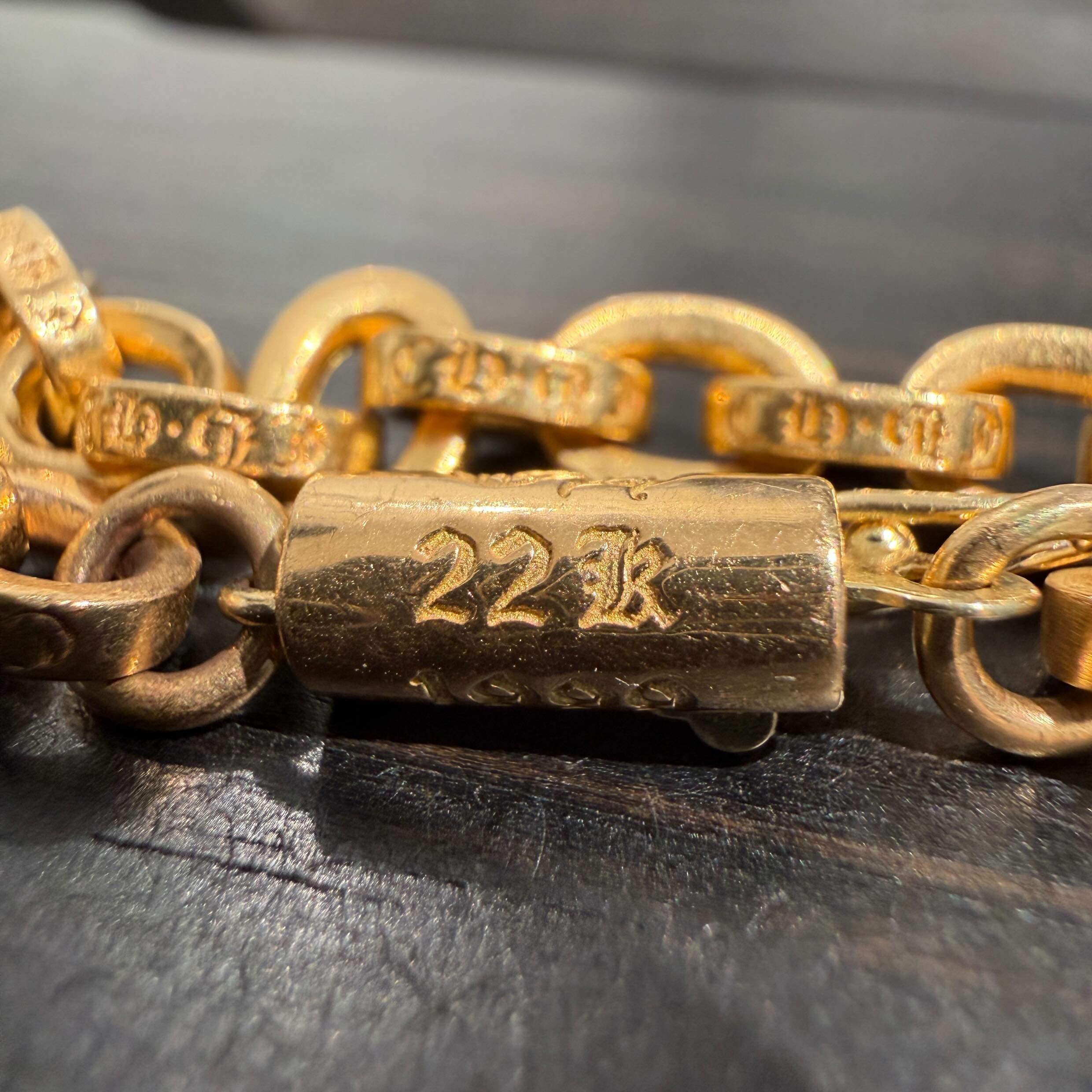CHROME HEARTS 22K Paper Chain Necklace 20 Inch クロムハーツ 22K ペーパーチェーン ネックレス 20インチ