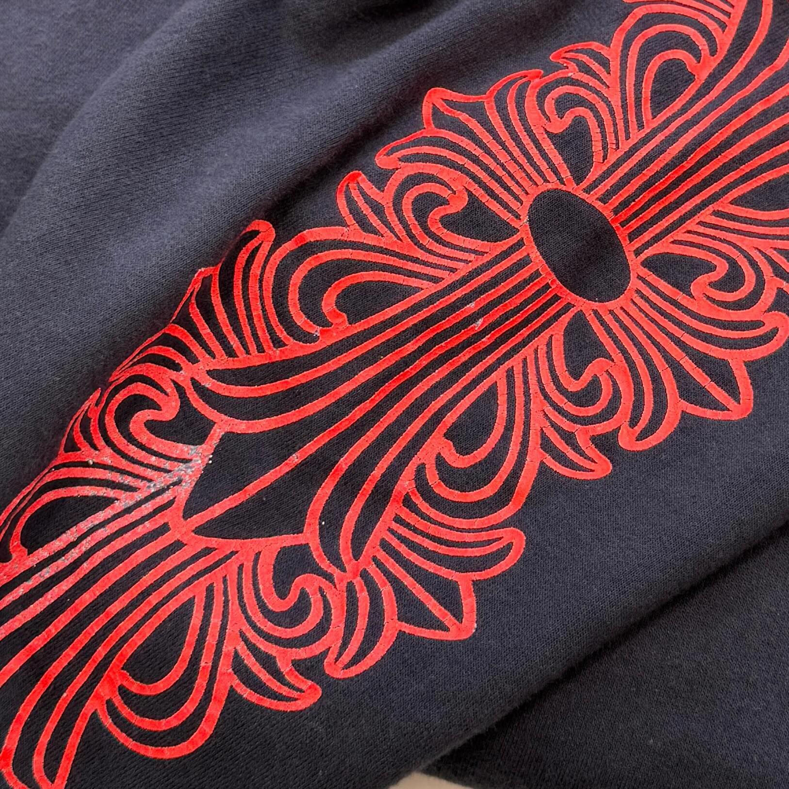 CHROME HEARTS 2025SS Floral Cross Horseshoe Pullover Hoodie Size XL クロムハーツ フローラルクロス ホースシュー プルオーバーフーディーサイズXL