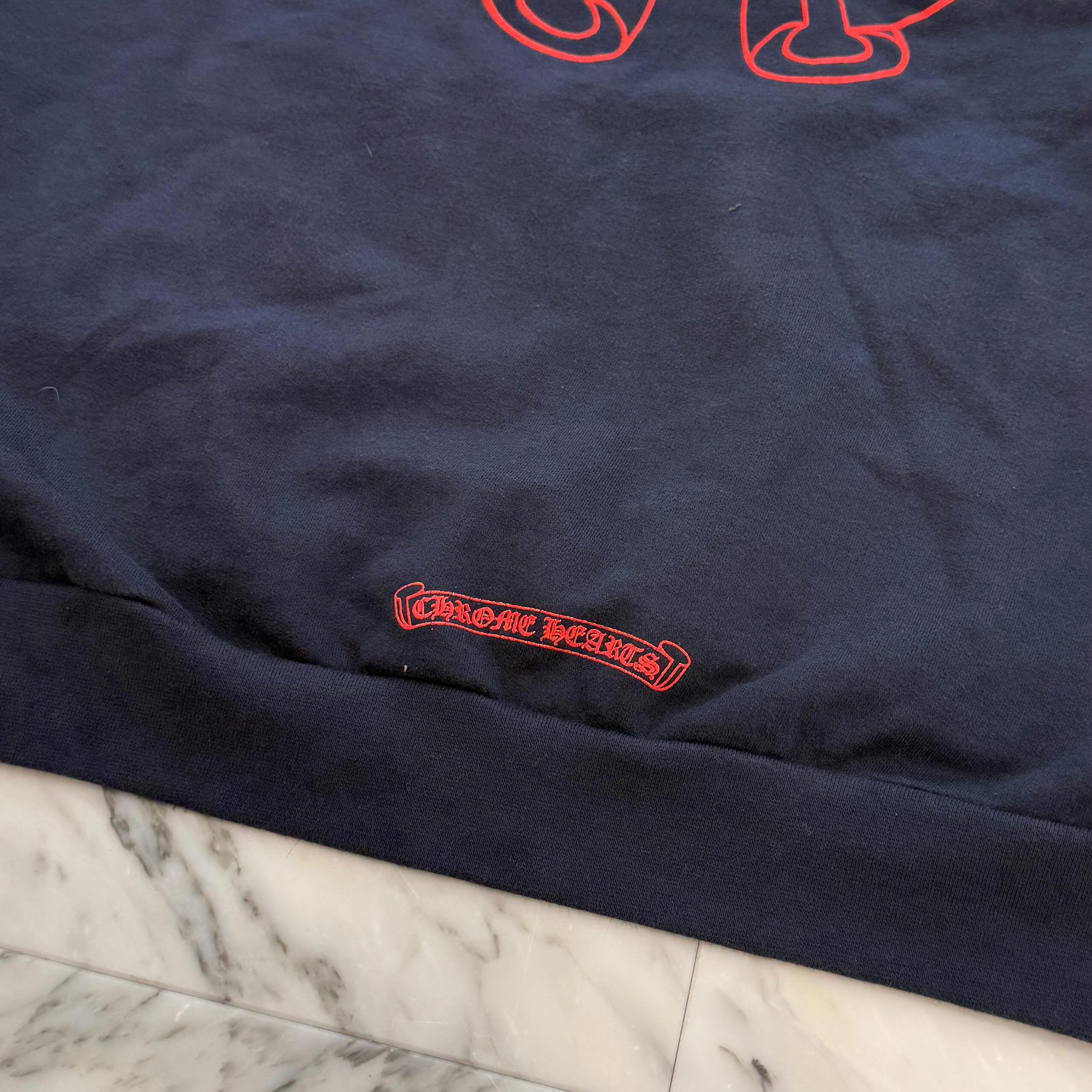CHROME HEARTS 2025SS Floral Cross Horseshoe Pullover Hoodie Size XL クロムハーツ フローラルクロス ホースシュー プルオーバーフーディーサイズXL