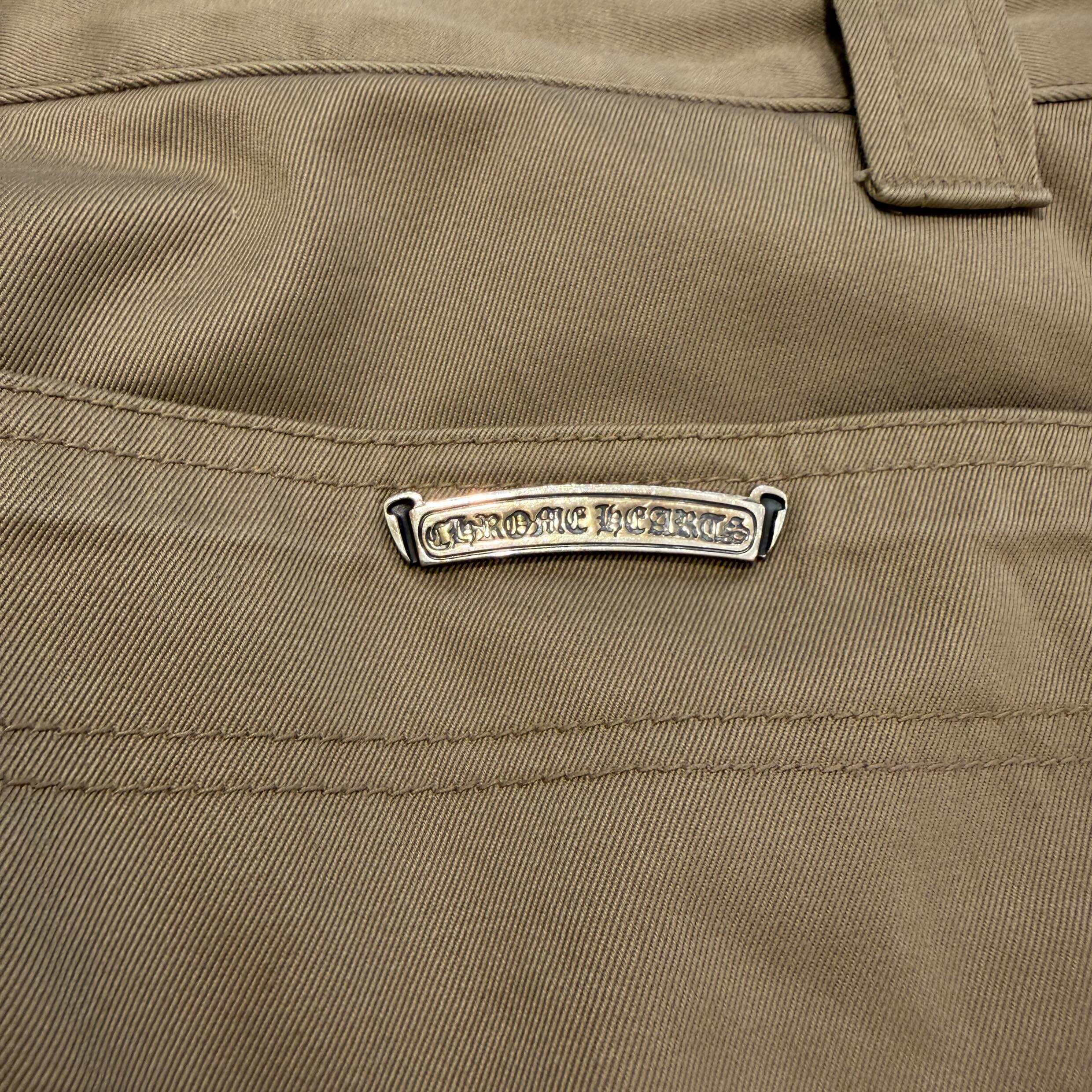 CHROME HEARTS Multi Leather Patch Carpenter Cross Ball Button Denim Pants Size 33 クロムハーツ マルチレザーパッチ カーペンター クロスボールボタン デニムパンツ サイズ33