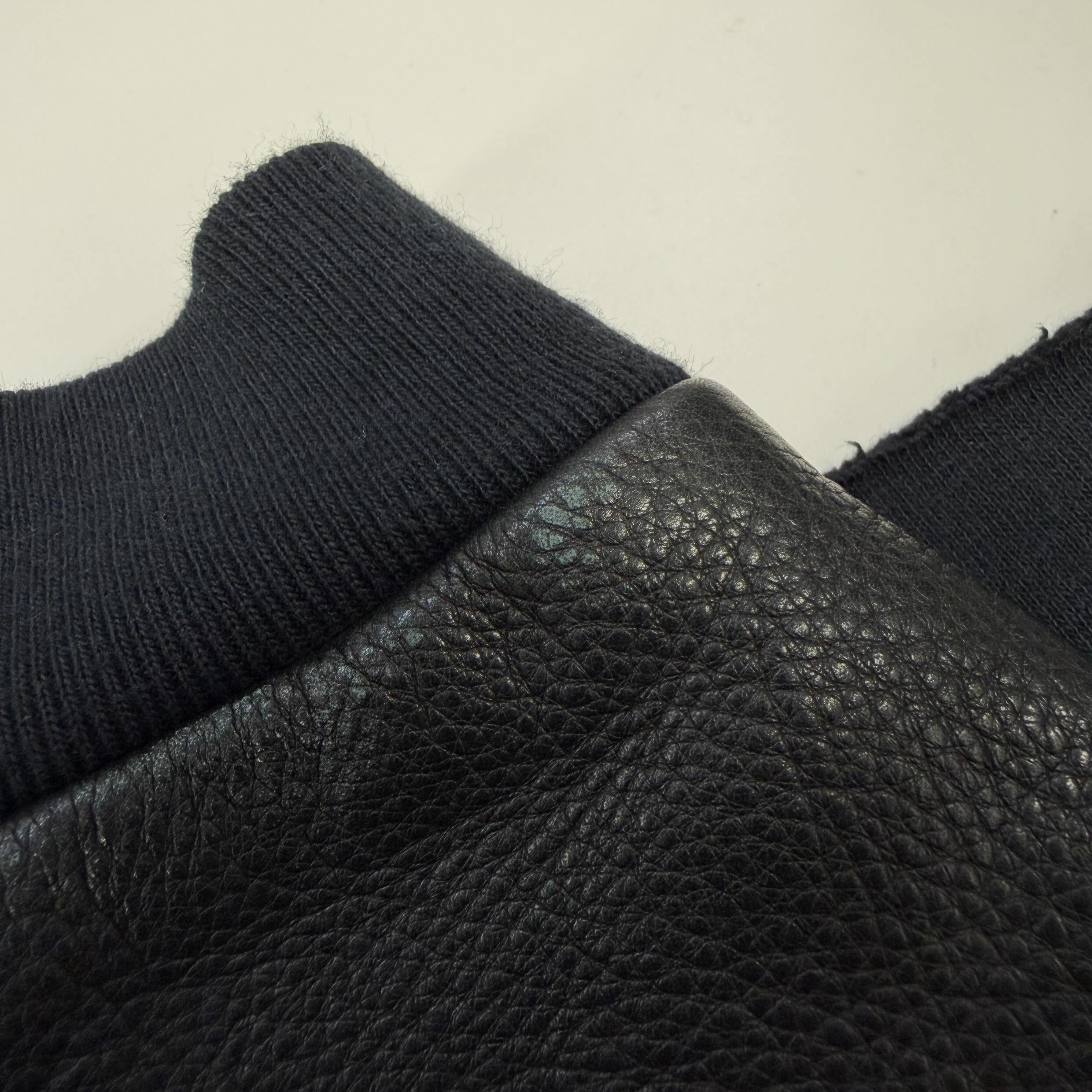 CHROME HEARTS Y NOT Cemetery Cross Leather Patch Arm Leather Sweat Shirt Size S クロムハーツ ワイノット セメタリークロス レザーパッチ アームレザー スウェットシャツ サイズS