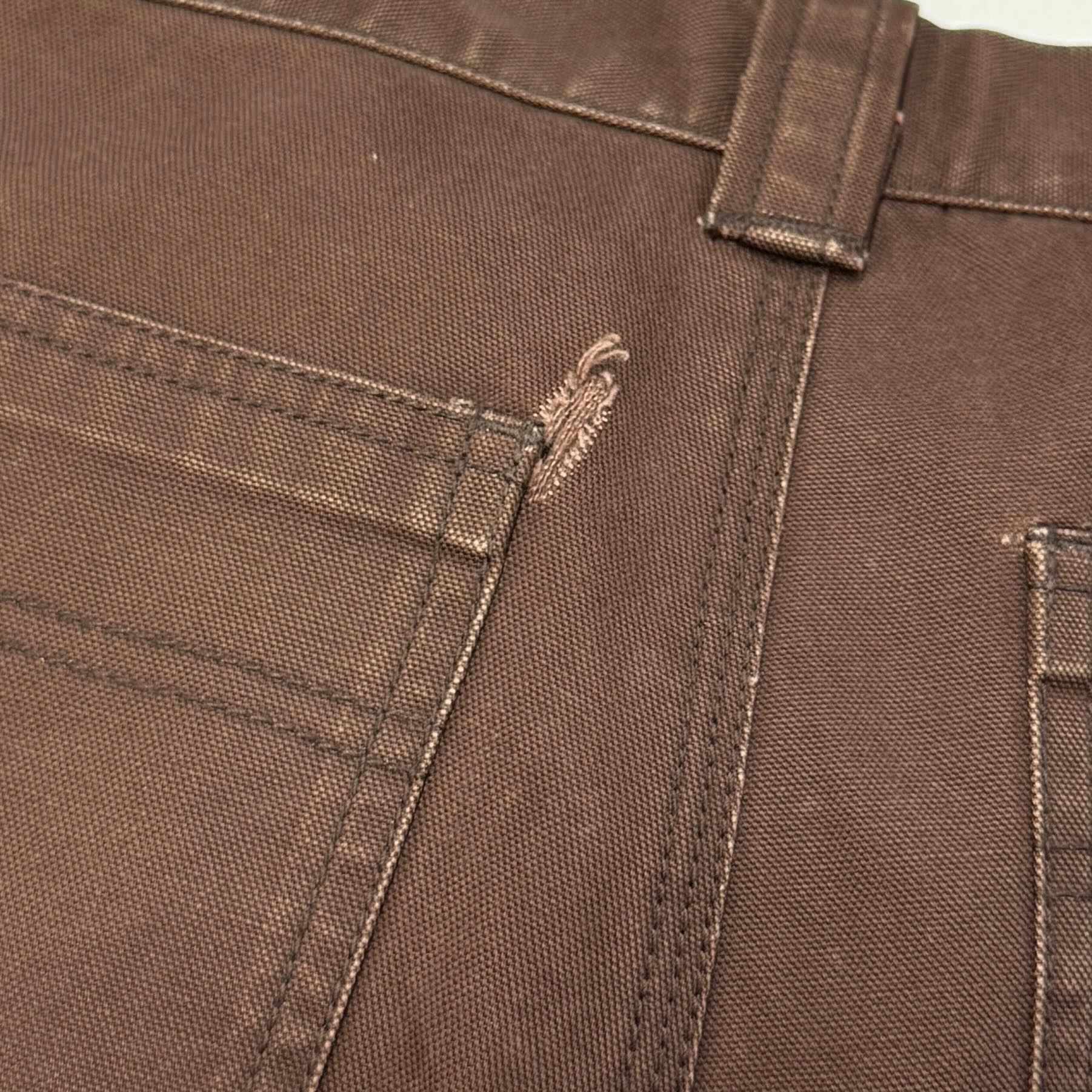 CHROME HEARTS Cross Leather Patch Carpenter Cross Ball Button Cotton Pants Size 32 クロムハーツ クロスレザーパッチ カーペンター クロスボールボタン コットンパンツ サイズ32