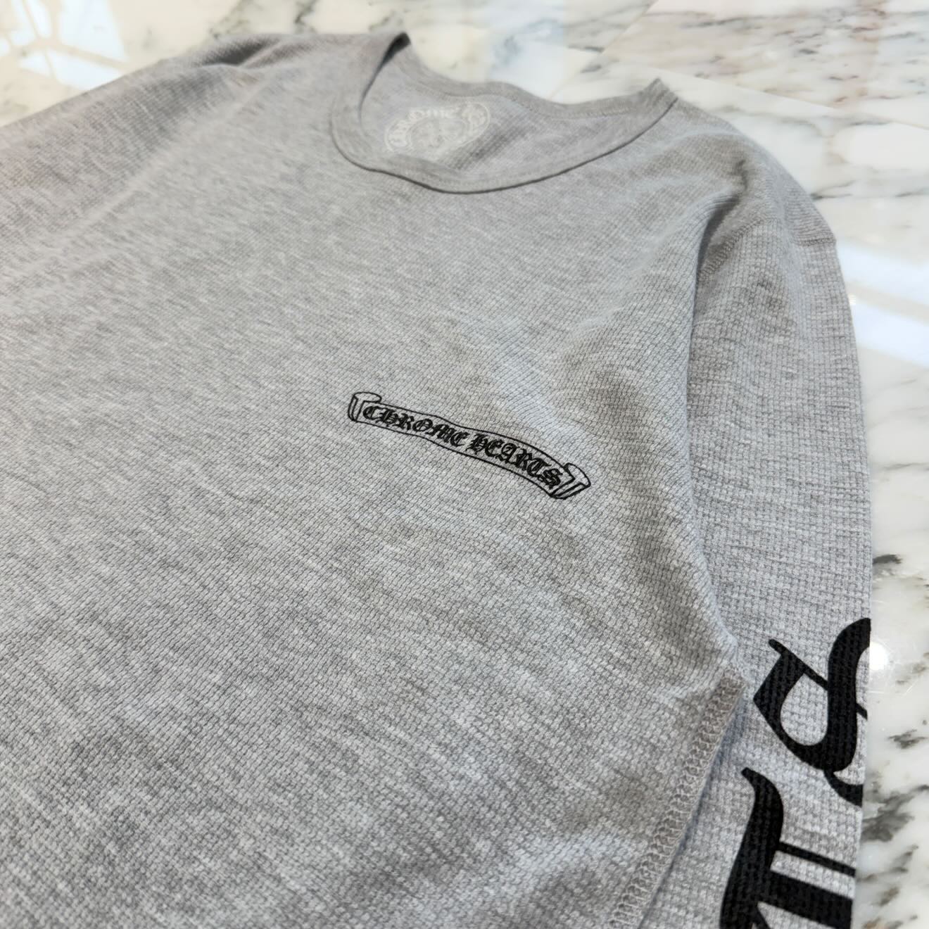 CHROME HEARTS 2025SS Scroll Label Arm Logo Print Thermal Long Sleeve Tee Size XL クロムハーツ スクロールラベル アームロゴプリント サーマル ロングスリーブ Tシャツ サイズXL